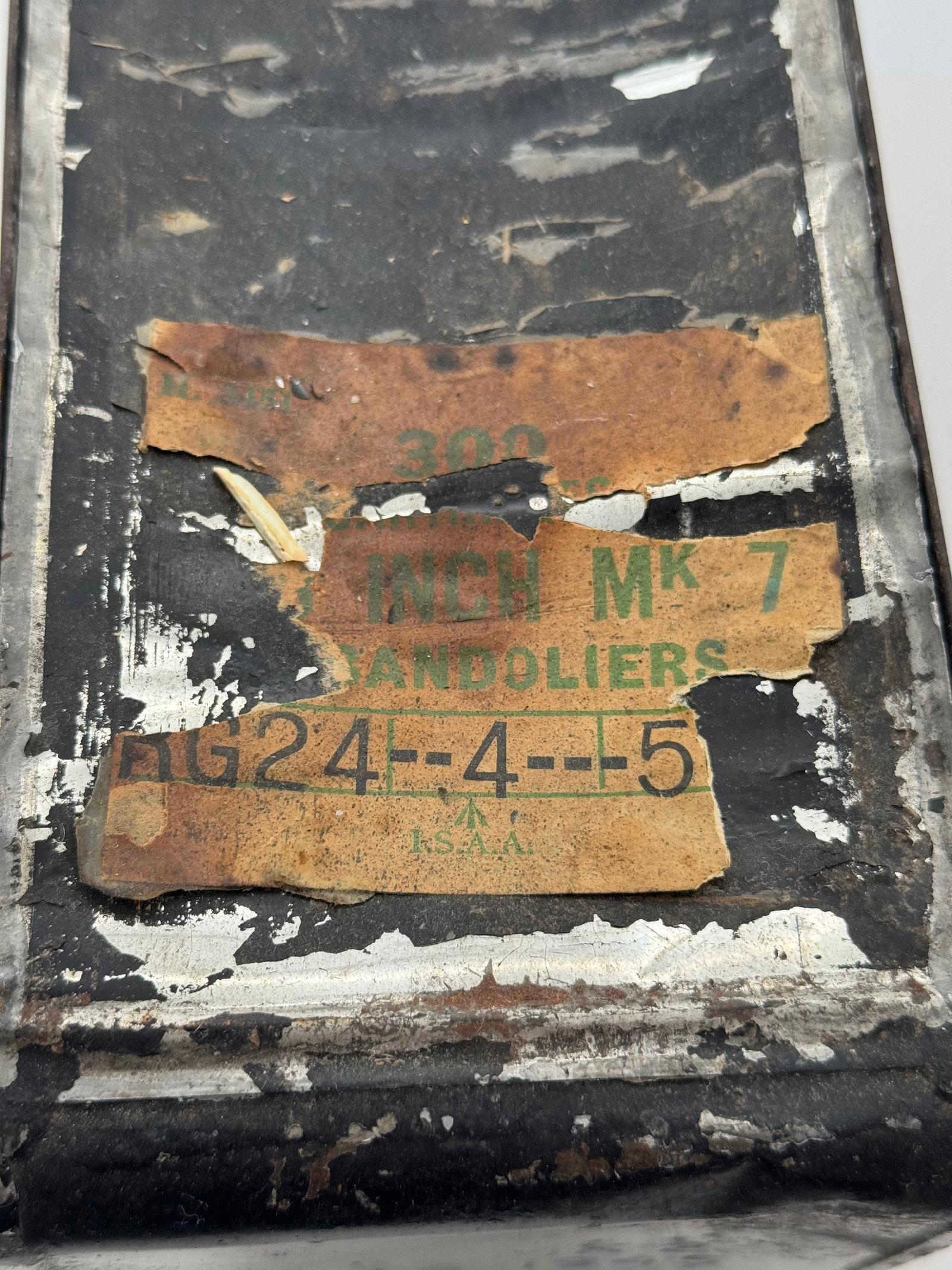 300rd. Metal Can of WWII 1945 Dated HB&S / H52 Mk.7 .303 BRITISH BALL Ammunition in Bandoleers - 2
