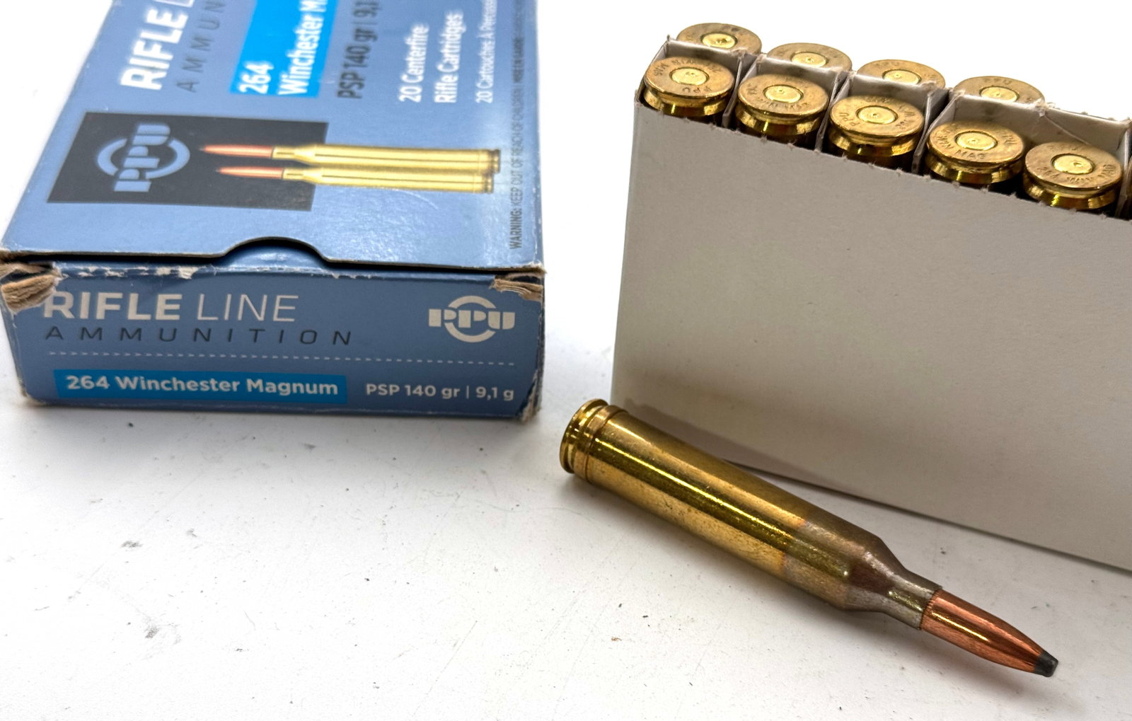 11rds of .264 REM MAG. 140GR. PPU Ammunition - 2