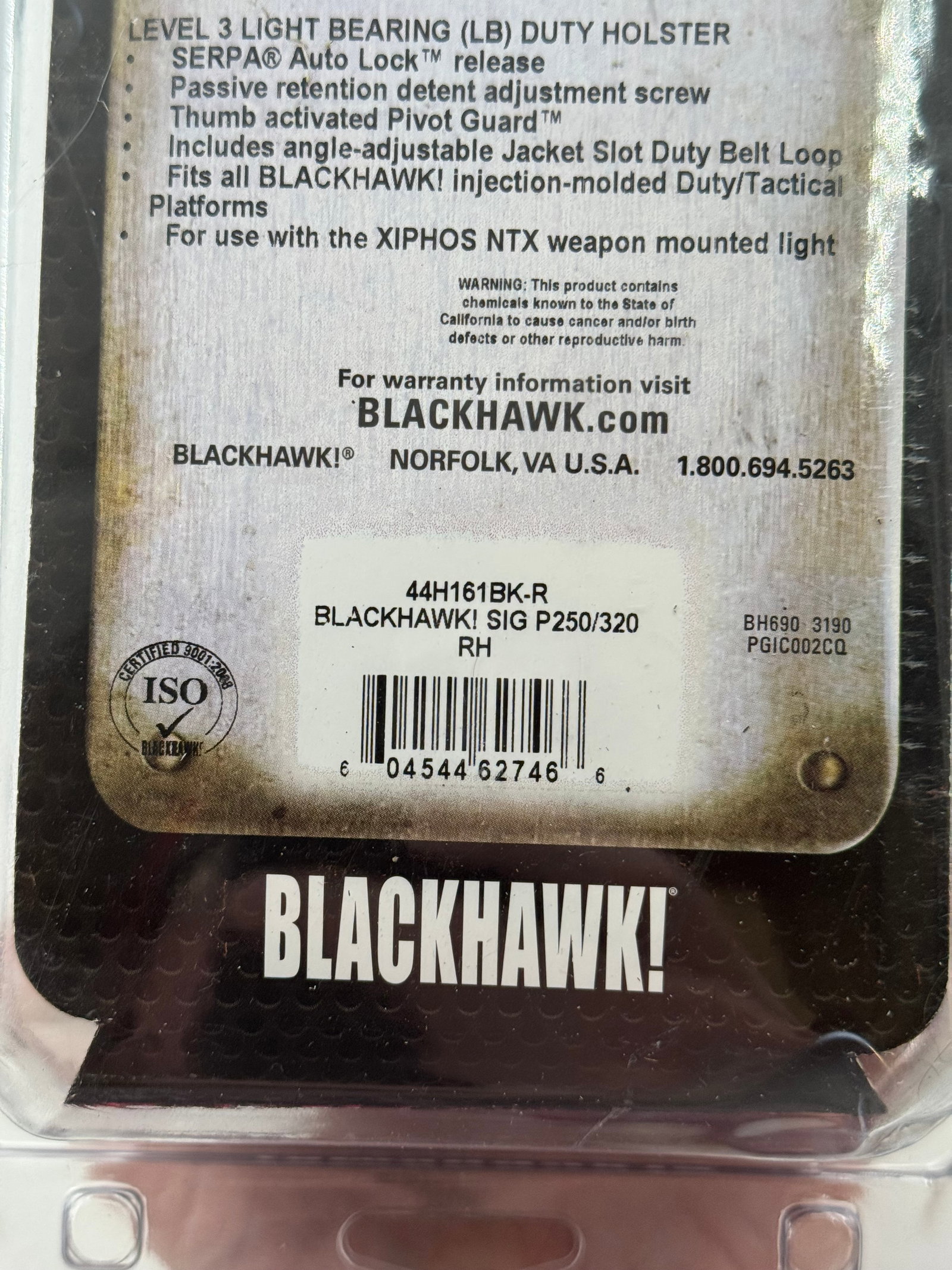 Blackhawk Sig Sauer P250/P320 Serpa Level 3 Holster - 3
