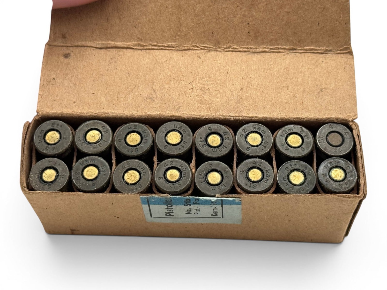 16rds. of Original German WWII 1942 9mm Luger Collectible Ammunition - 2