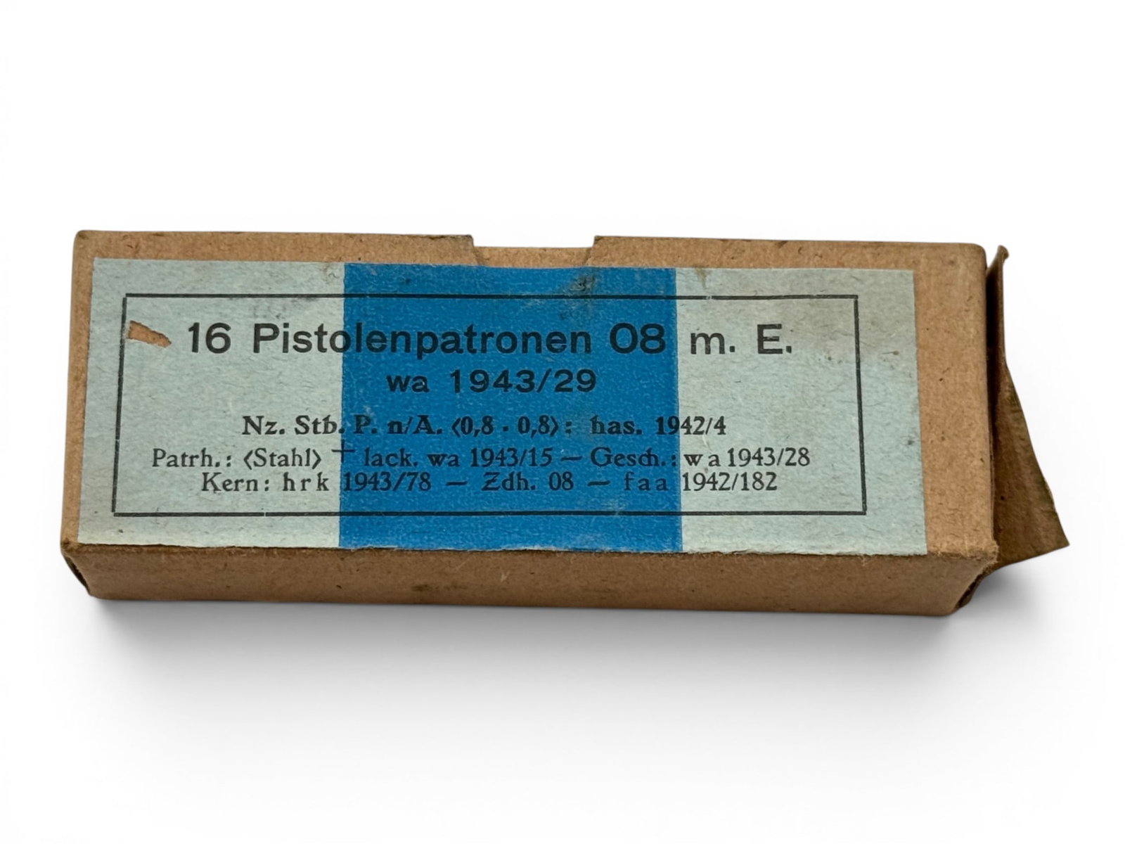 16rds. of Original German WWII 1942 9mm Luger Collectible Ammunition - 2