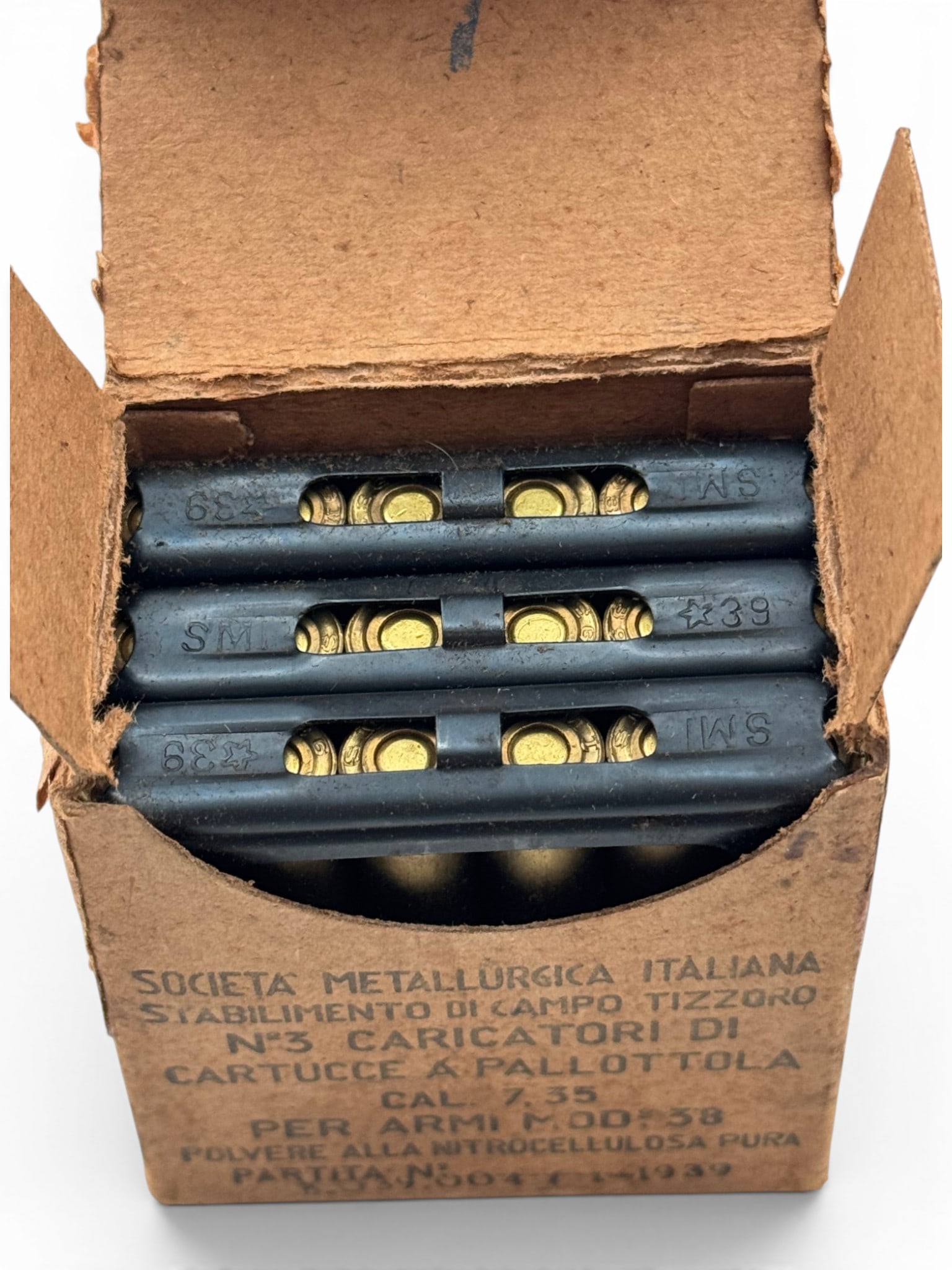 18rd. Box of 1939 SMI 7.35x51mm CARCANO Military Surplus Ammunition on Clips - 2