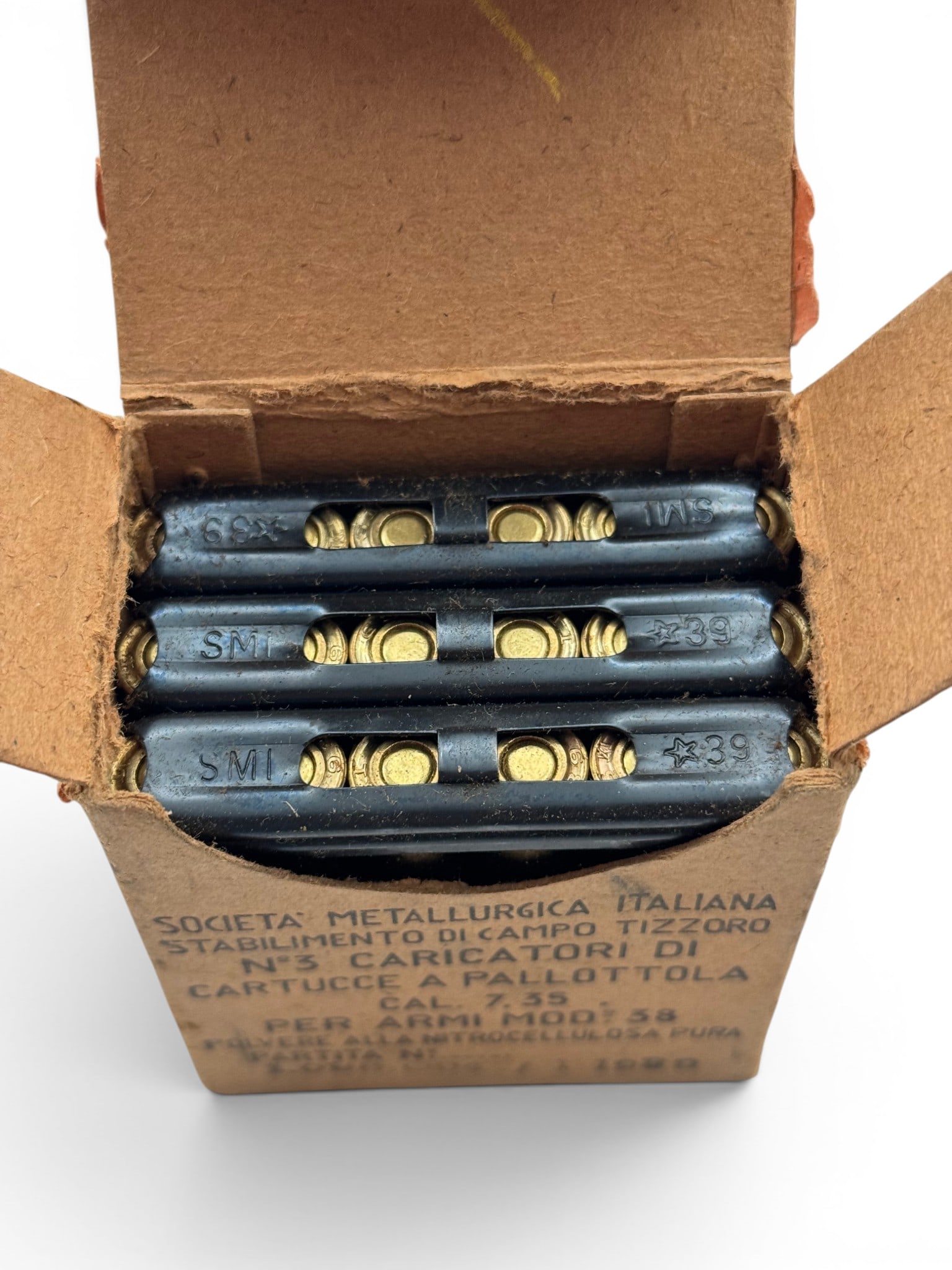 18rd. Box of 1939 SMI 7.35x51mm CARCANO Military Surplus Ammunition on Clips - 2