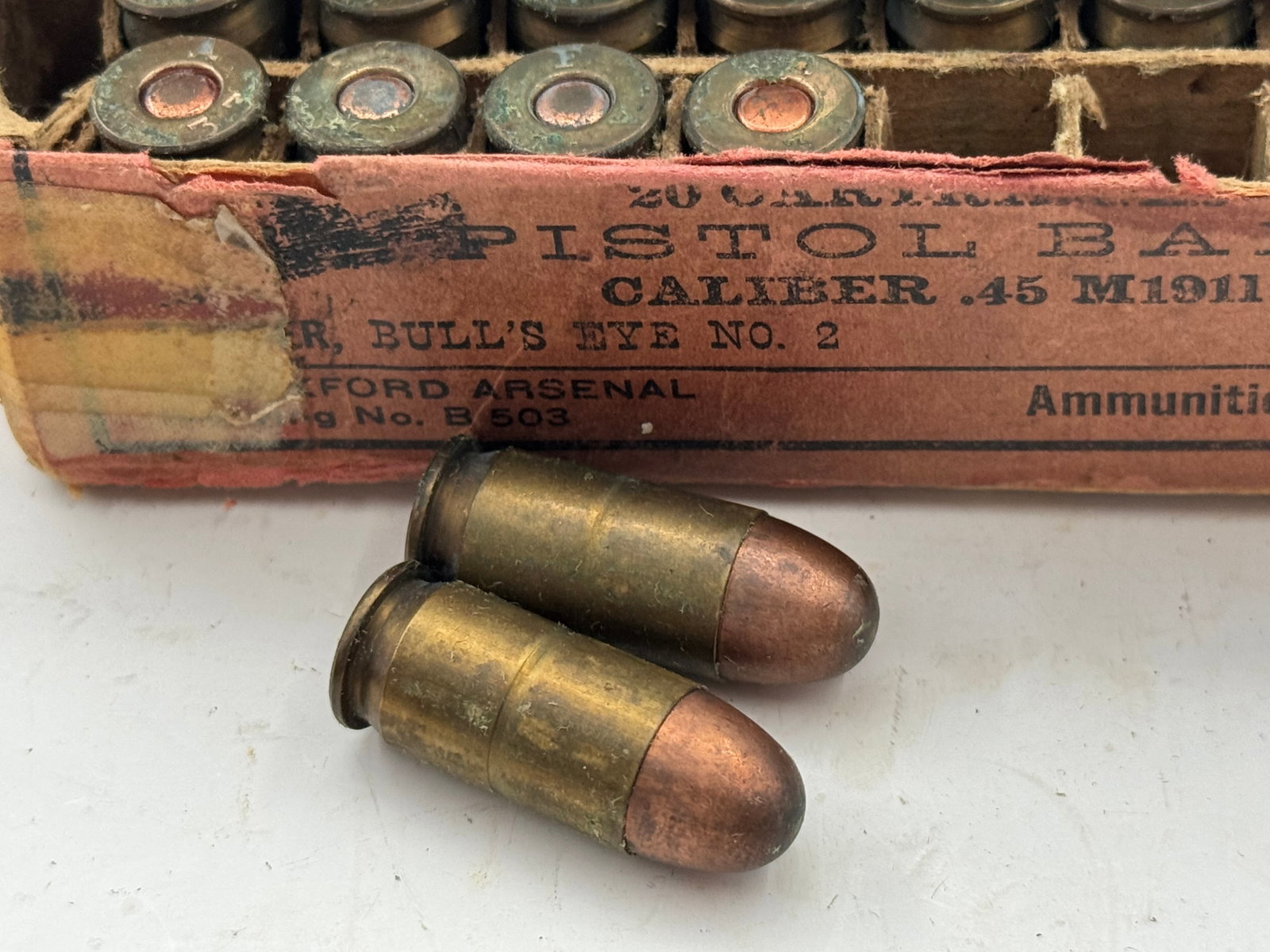 Collectible 18rds. of .45 AUTO M1911 BALL Cartridges Frankford Arsenal Ammunition - 4