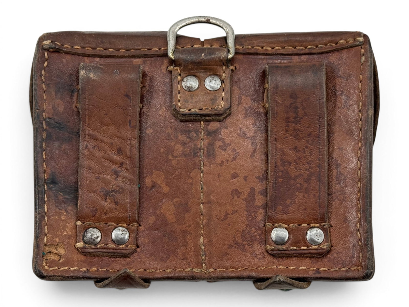 Vintage Yugo / Serbian Military Leather Ammo Pouch  - 2