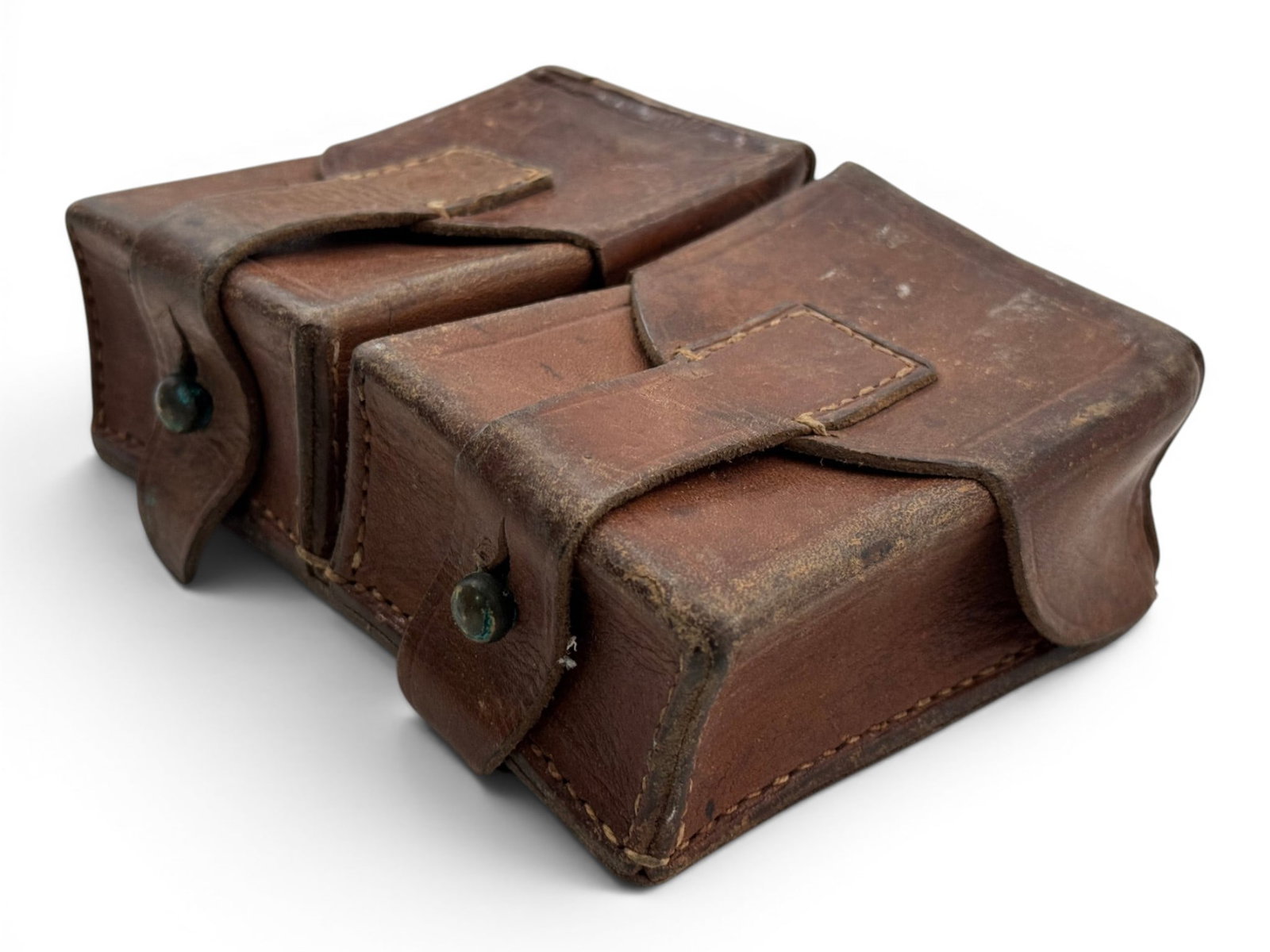 Vintage Yugo / Serbian Military Leather Ammo Pouch  - 4