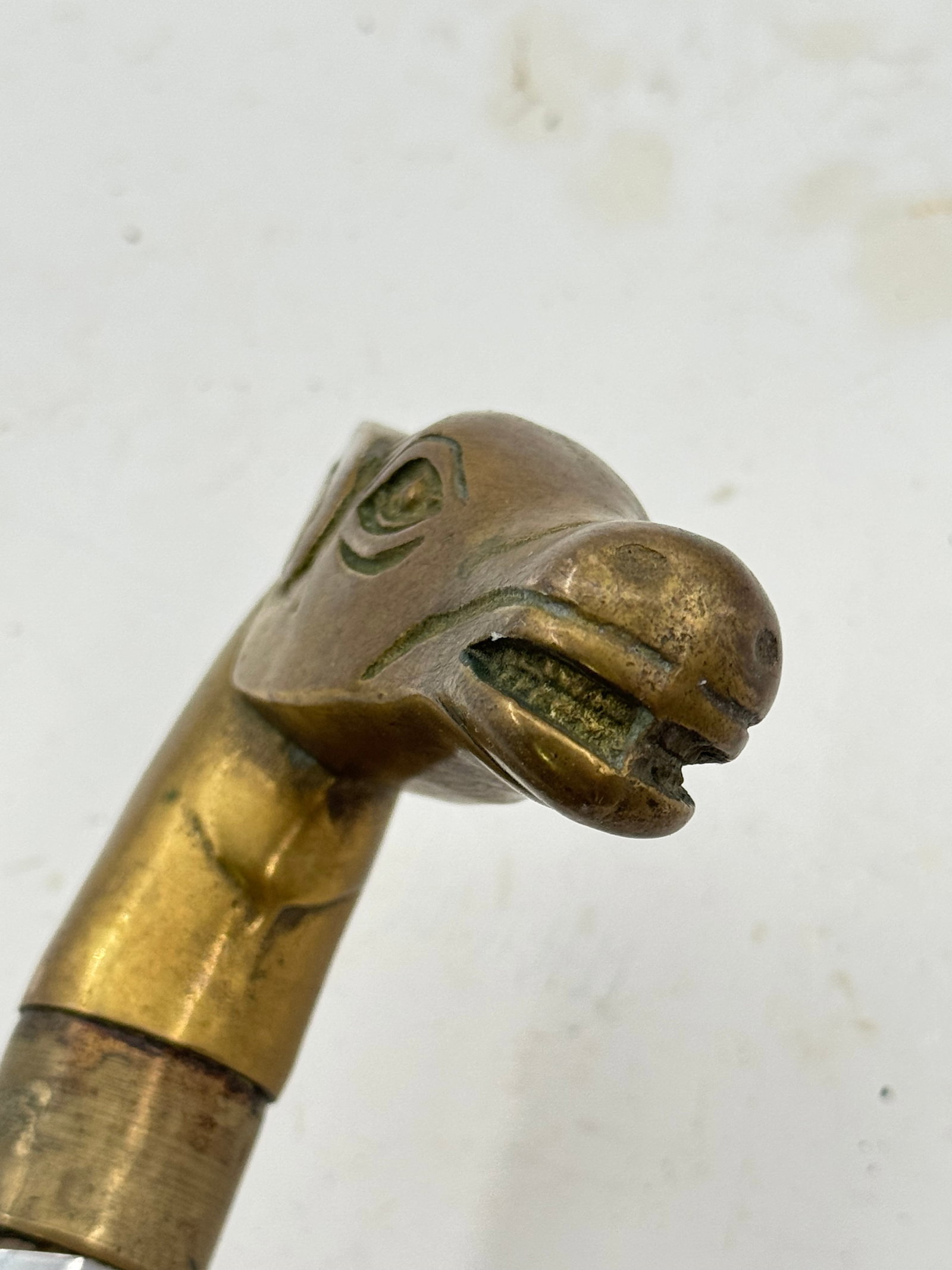 Interesting German Nazi Concealed Spike Dagger Walking Cane - 7
