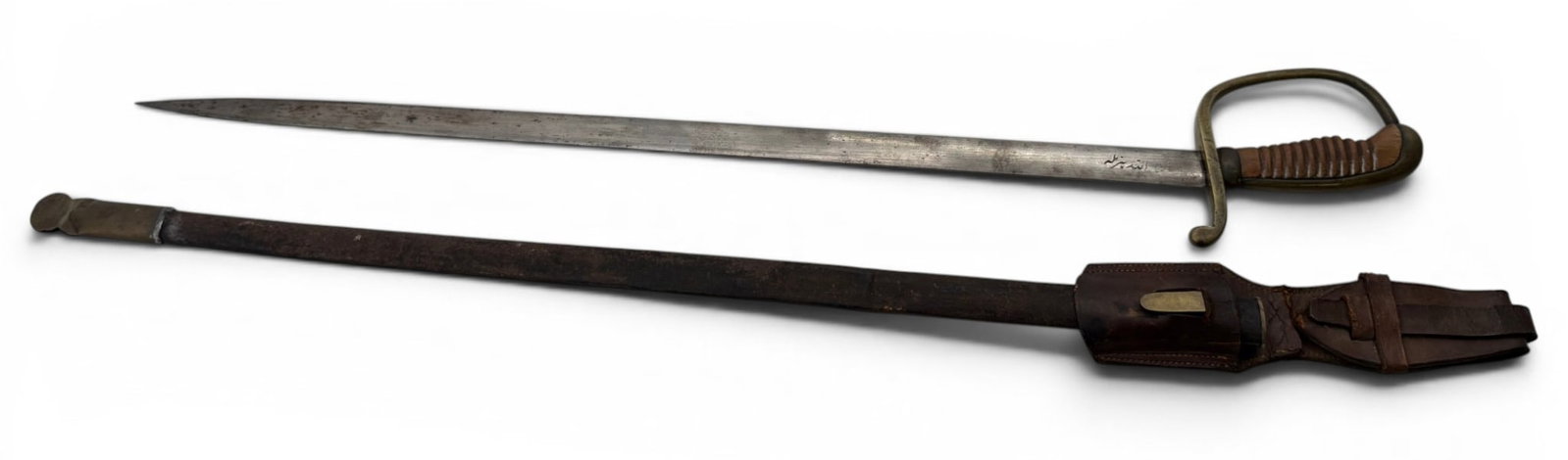 WWI Turkish Ottoman Empire M1909 Army Officer’s Sword with Frog & Scabbard - 2