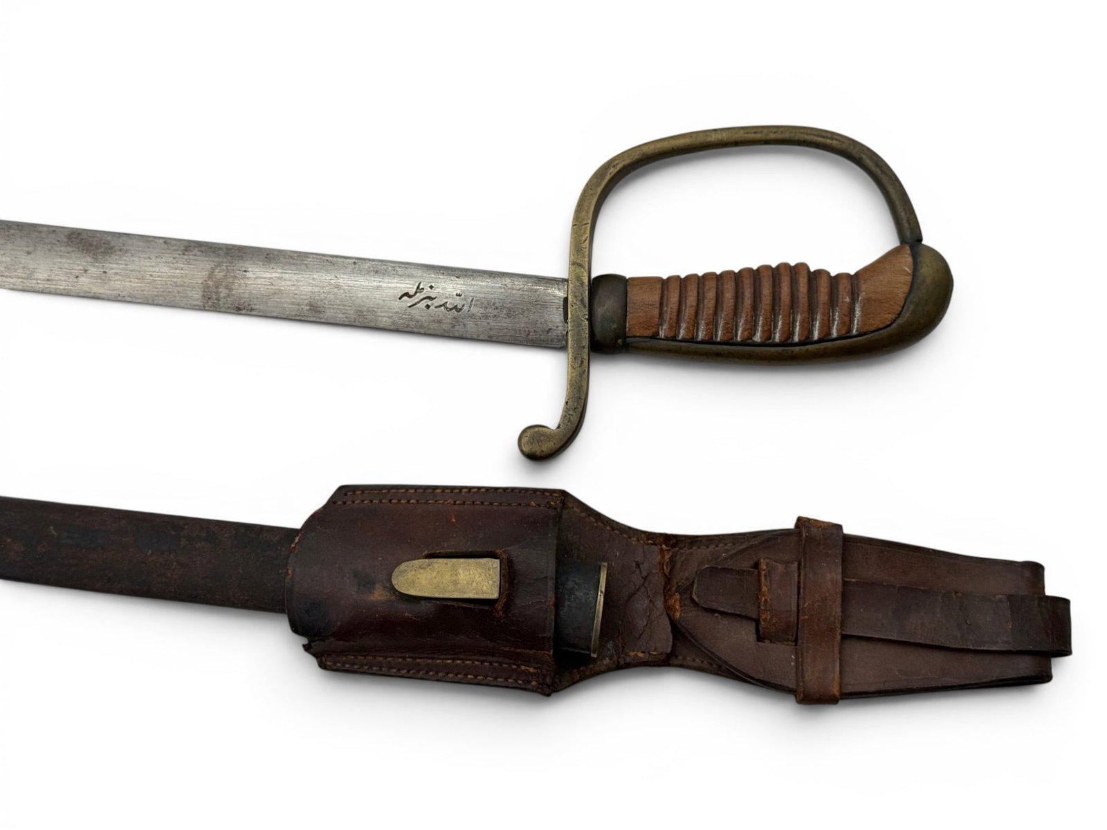 WWI Turkish Ottoman Empire M1909 Army Officer’s Sword with Frog & Scabbard - 3