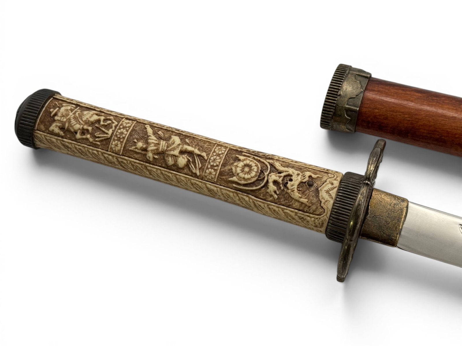 Japanese Sword Replica with Wooden Scabbard - 2