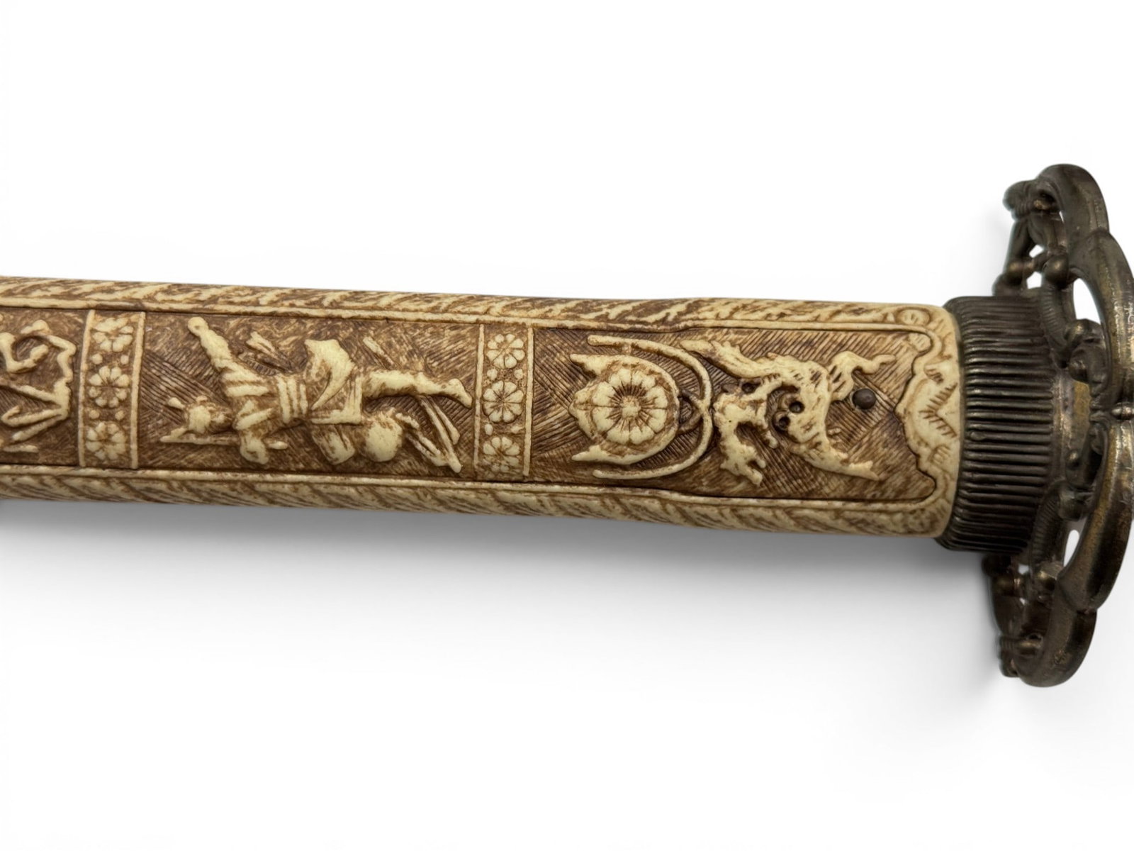 Japanese Sword Replica with Wooden Scabbard - 7