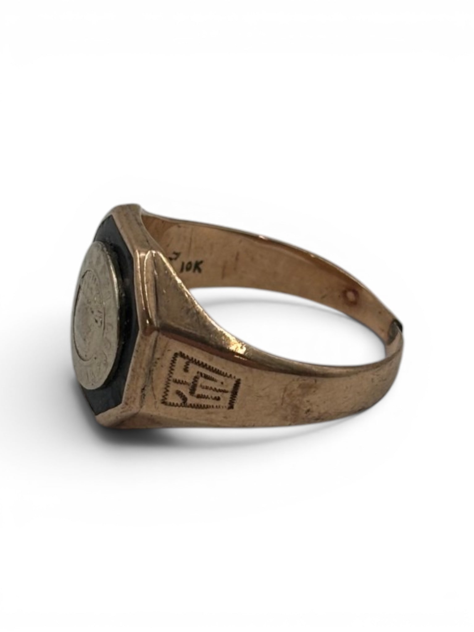 Vintage College 10K Gold Ring - 2