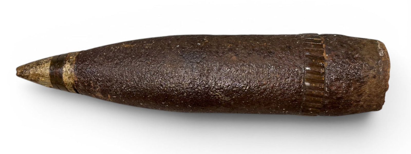 Large Excavated Artillery Round Relic: Approx. 19” long and weighs 20.8lbs.