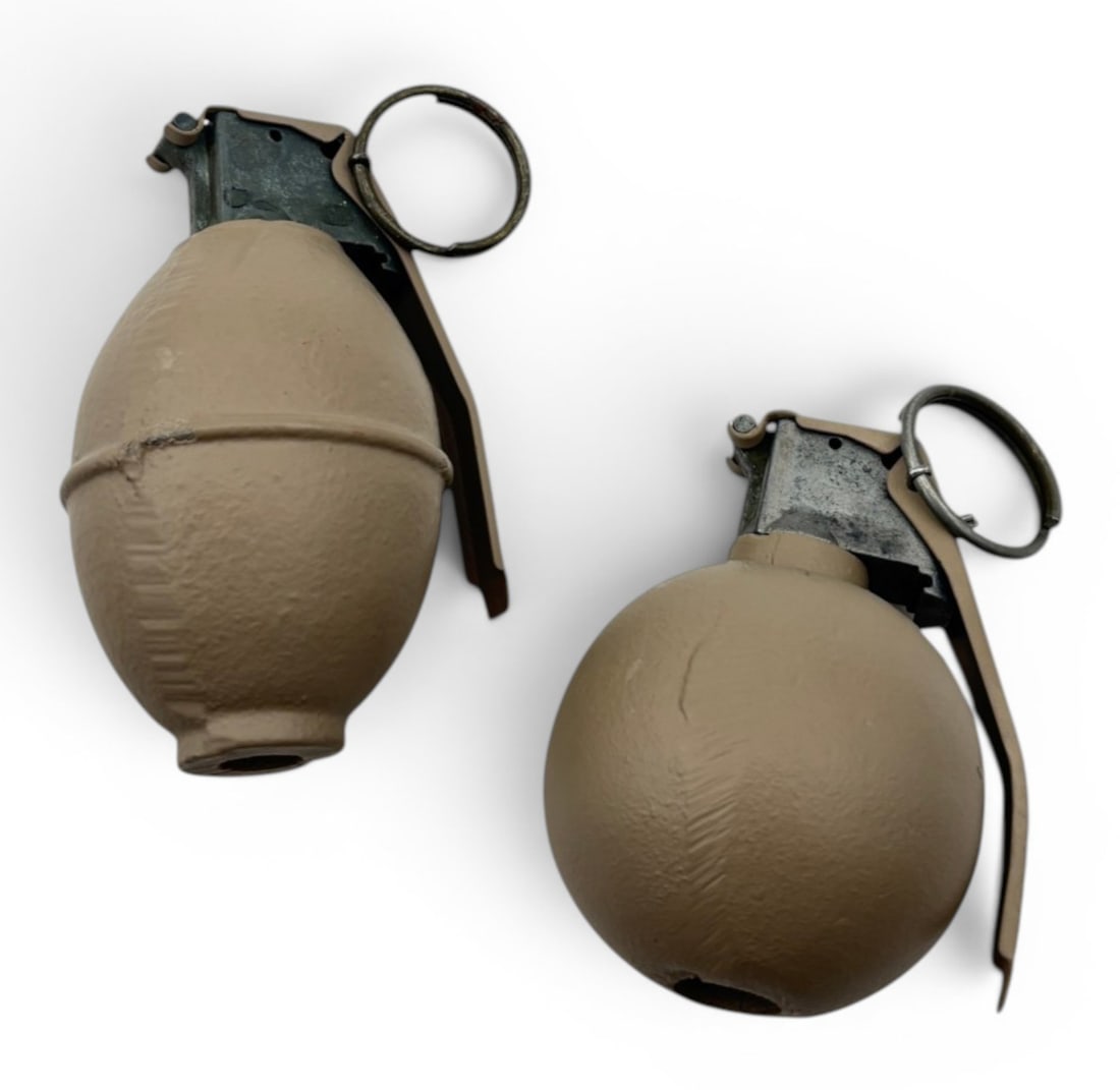 (2) Collectible Inert Training Grenades - Baseball & Lemon - 2