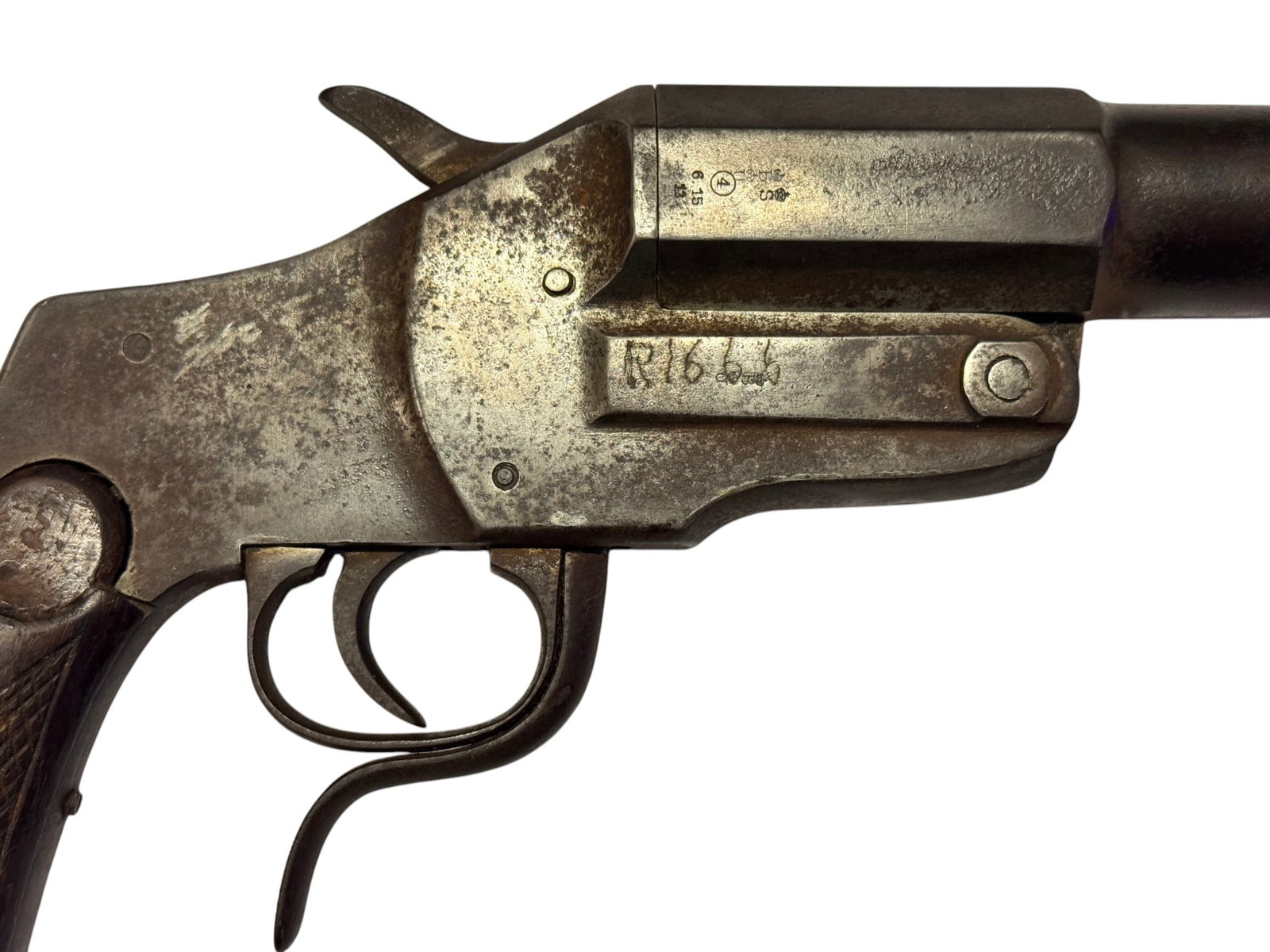 Rare WWI German Imperial “Marine Regiment” Hebel Model 1894 26.5mm Signal Flare Pistol - 6