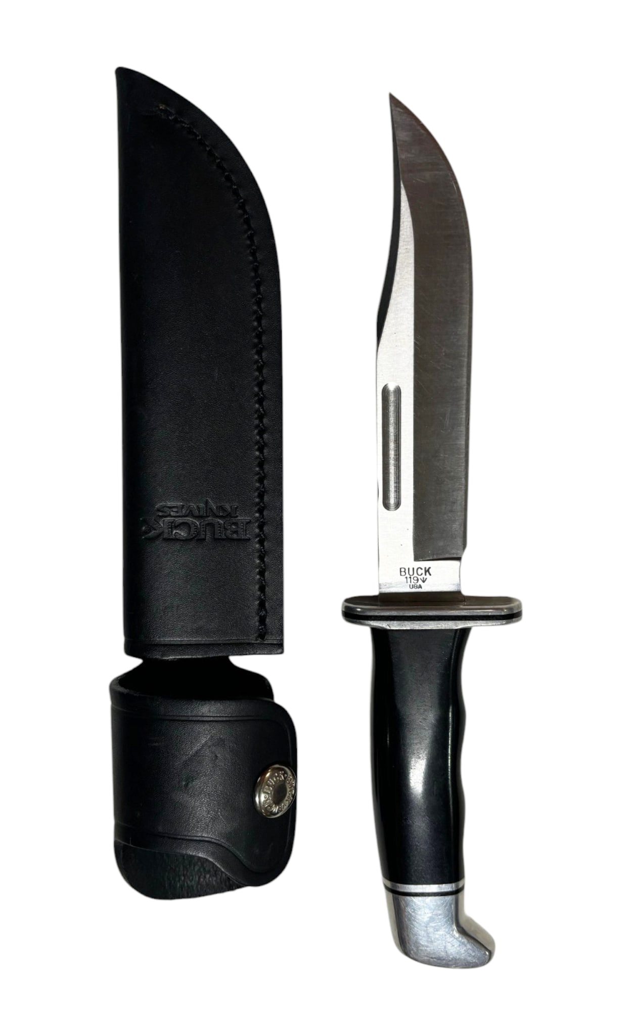 Excellent Buck 119 Fixed Blade Knife with Leather Sheath (1 of 4)