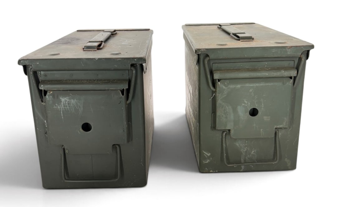 (2) .50 CAL. Metal Ammo Cans - 2