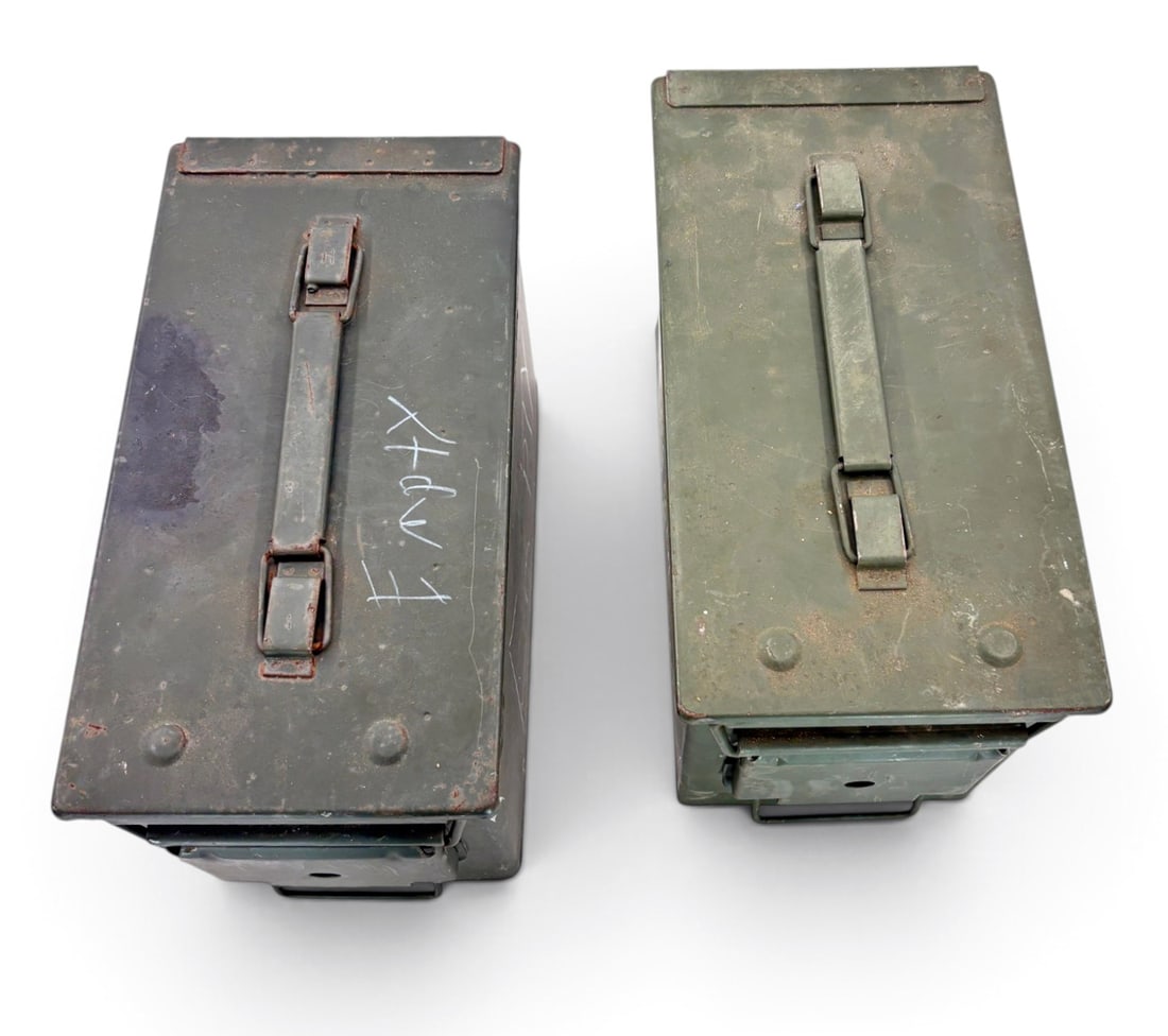 (2) .50 CAL. Metal Ammo Cans - 3