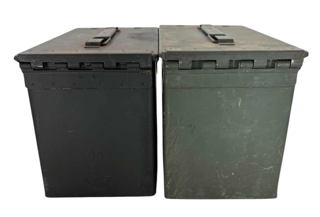 (2) .50 CAL. Metal Ammo Cans - 5