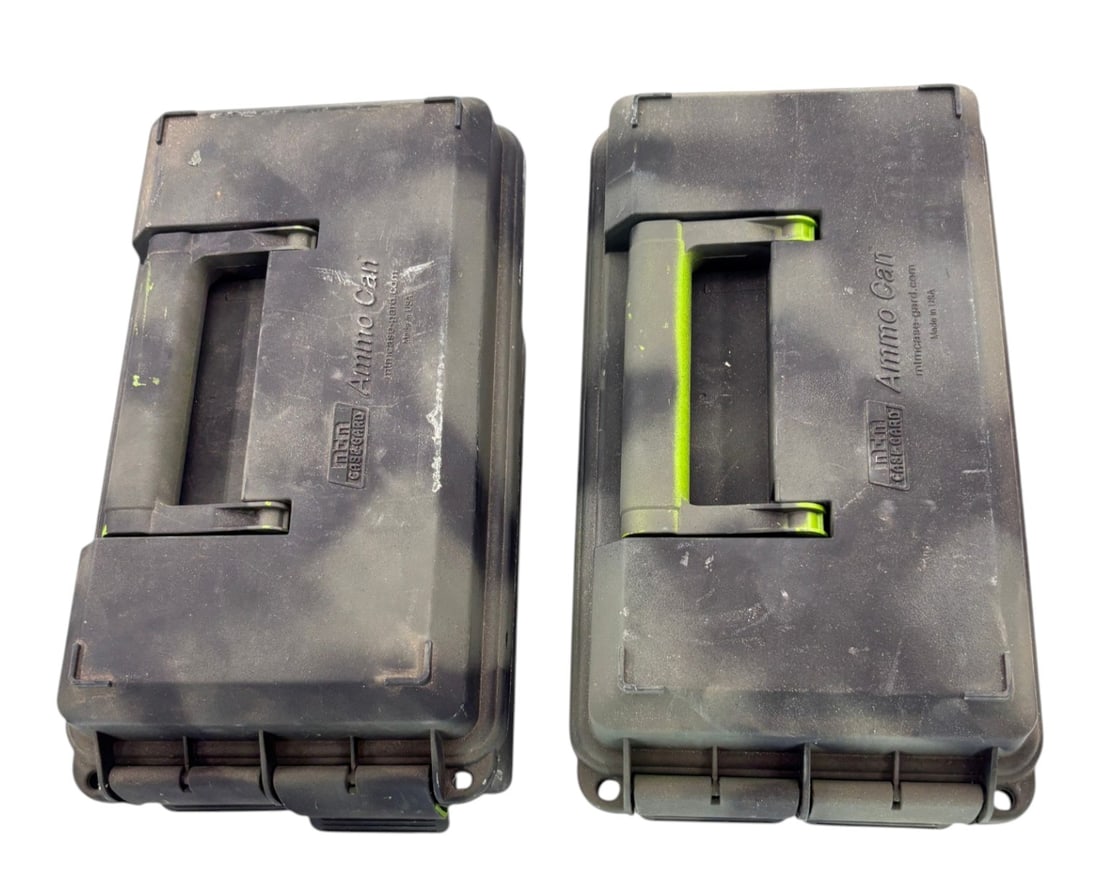 (2) Large mtm case-gard Plastic Ammo Cans - 2