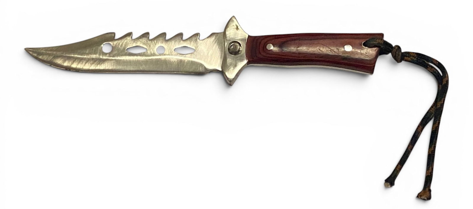 Serrated Tooth Back Knife with Pakistan Leather Holster - 3