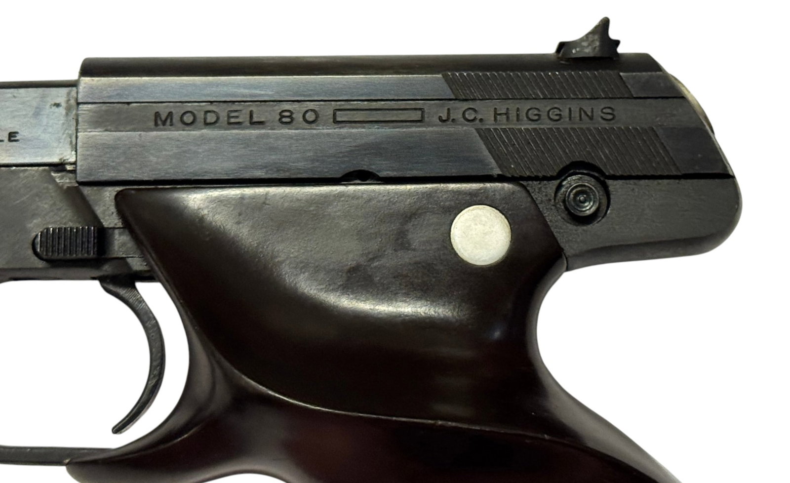 1957 J.C. Higgins Model 80 Target .22 LR Semi-Automatic Pistol with Holster, Case & 2 Magazines - 4