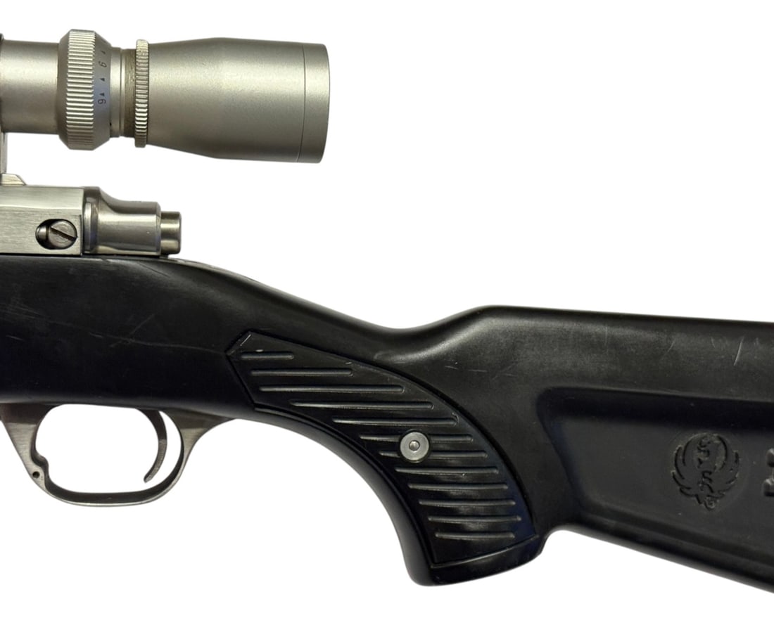 Excellent 1995 Stainless Ruger M77 Mark II .223 REM Bolt Action Rifle w/ Zytel Stock & Leupold Sc... - 4