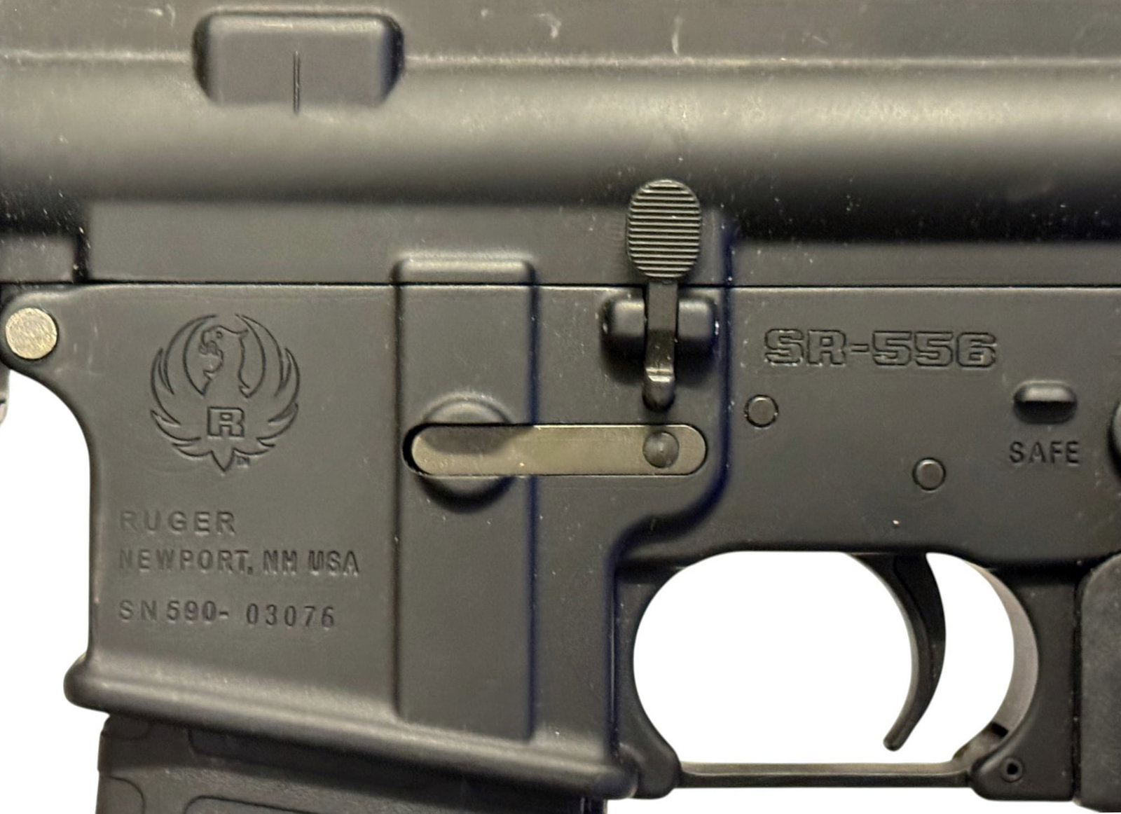 Excellent Ruger Model SR-556 Semi-Automatic 5.56mm Piston Driven AR-15 Rifle with Factory Case - 10