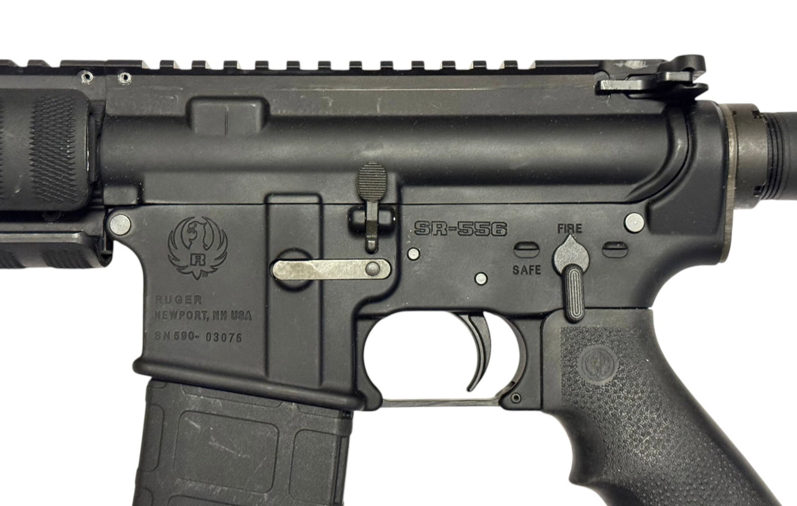 Excellent Ruger Model SR-556 Semi-Automatic 5.56mm Piston Driven AR-15 Rifle with Factory Case - 6