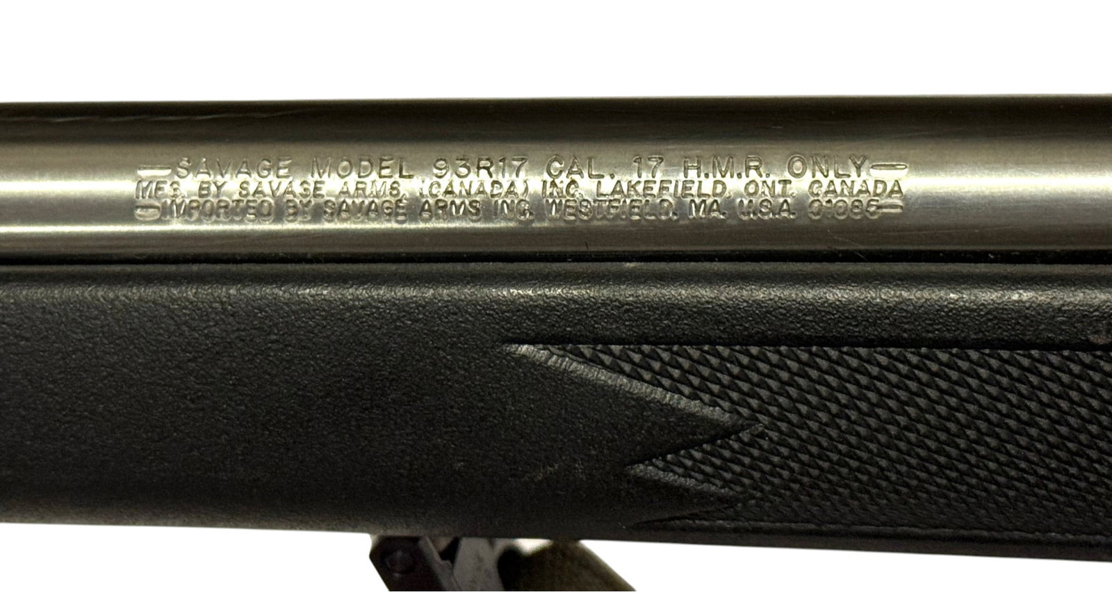 Excellent Savage Model 93R17 Heavy Stainless Barrel .17 HMR Bolt Action Rifle - 8