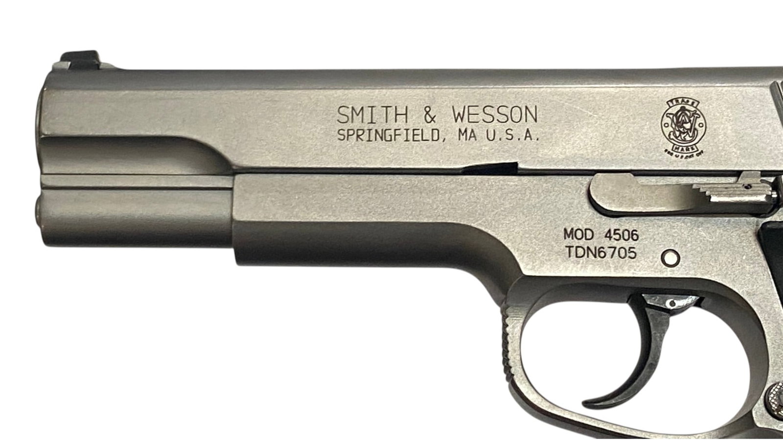 Excellent 1989 Yuma County, AZ Police Smith & Wesson Model 4506 .45 ACP Semi-Automatic Pistol in ... - 7