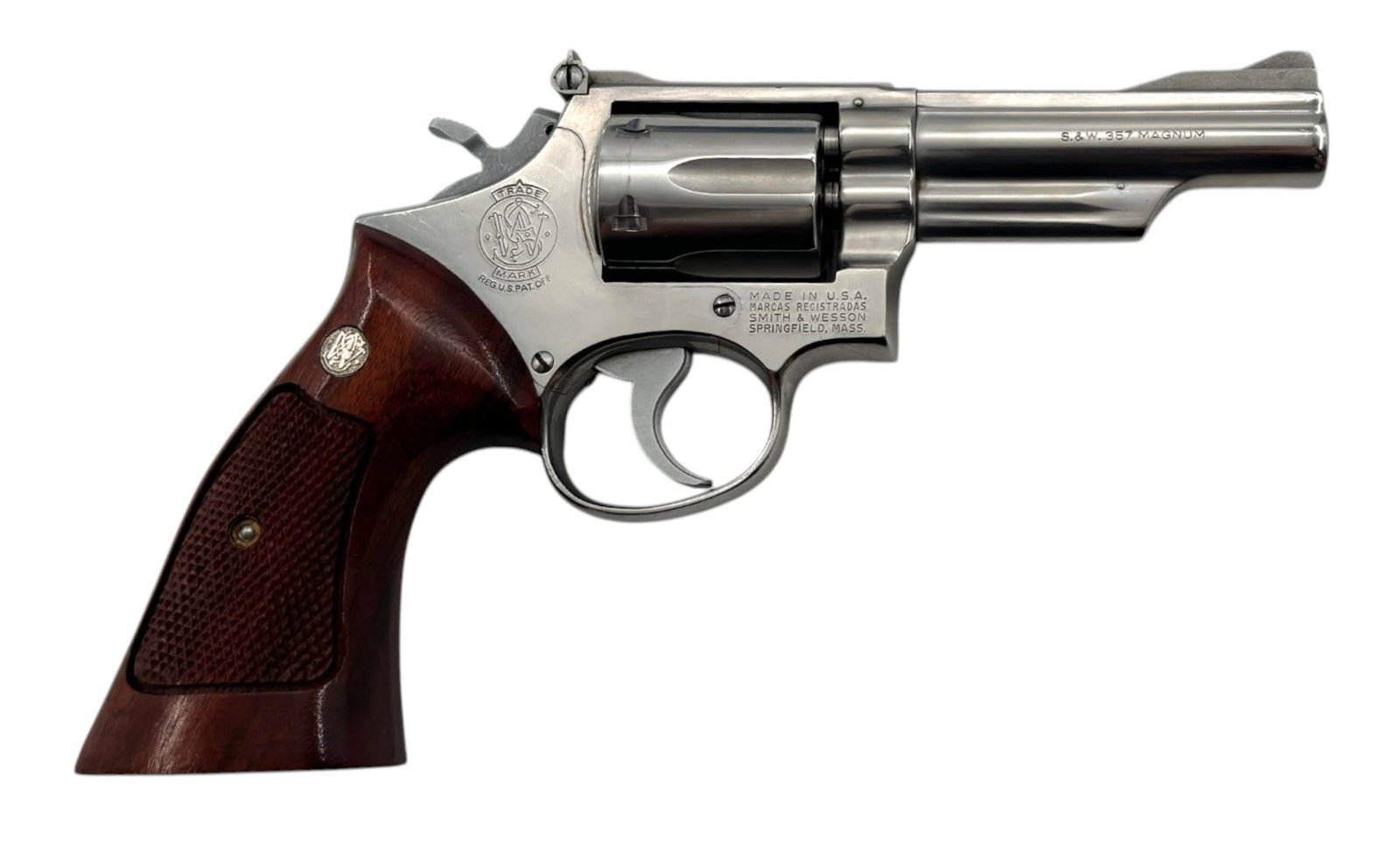 Excellent 1973 Smith & Wesson Model 66 (No Dash) 4" Stainless .357 COMBAT MAGNUM Revolver in Box - 4