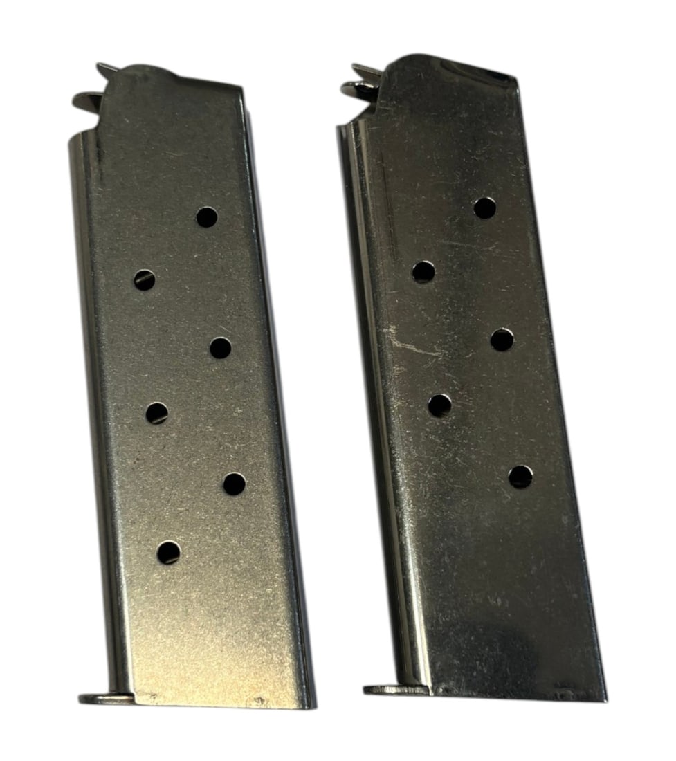 (2) Colt 1911 Stainless Steel.45 ACP Magazines for M1991A1 Full Size
