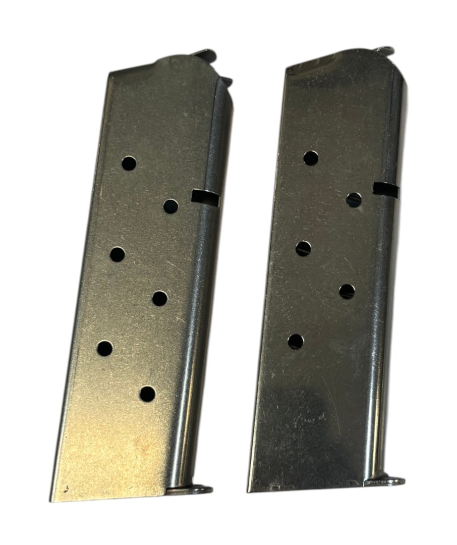 (2) Colt 1911 Stainless Steel.45 ACP Magazines for M1991A1 Full Size - 2