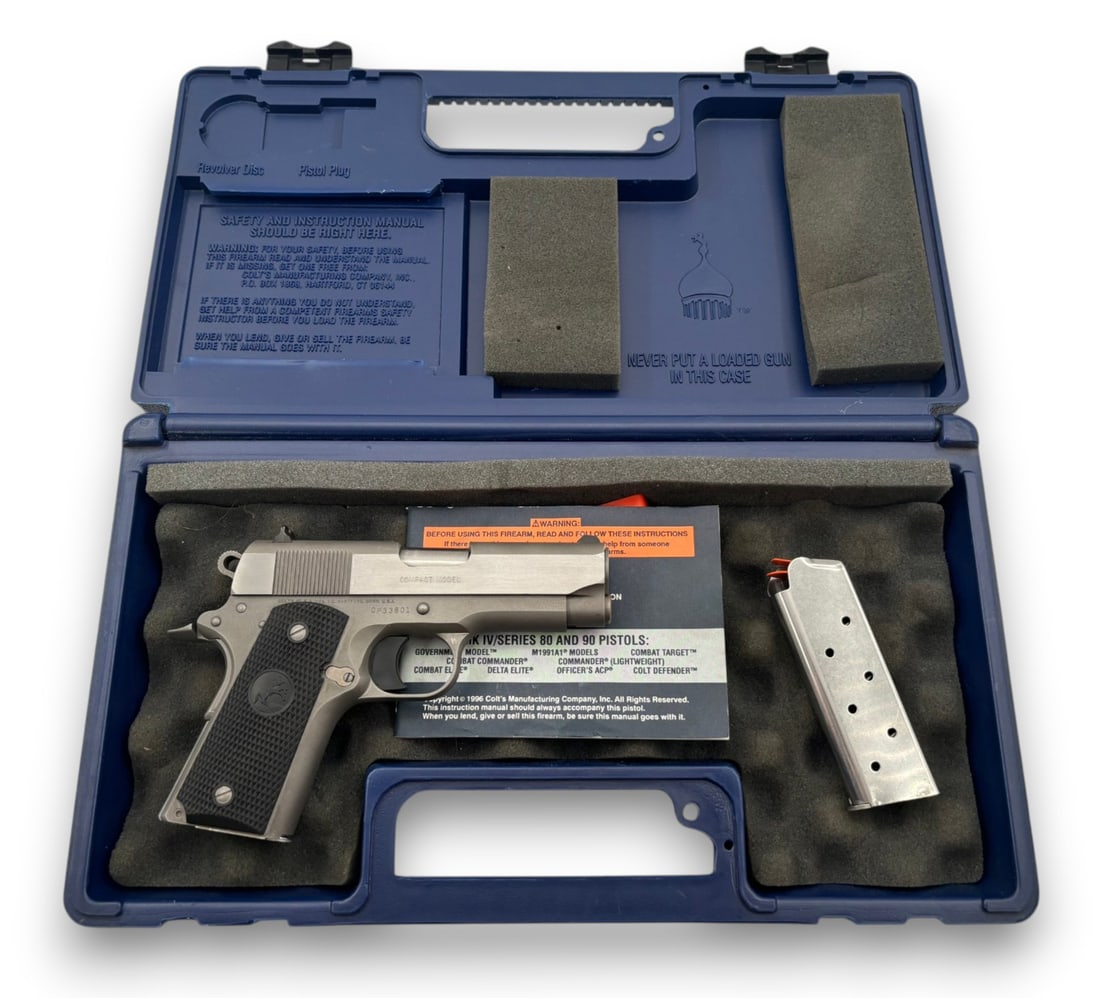 NIB 1998 Colt M1991A1 Compact Stainless .45 ACP Semi-Automatic Pistol in Original Box - 5