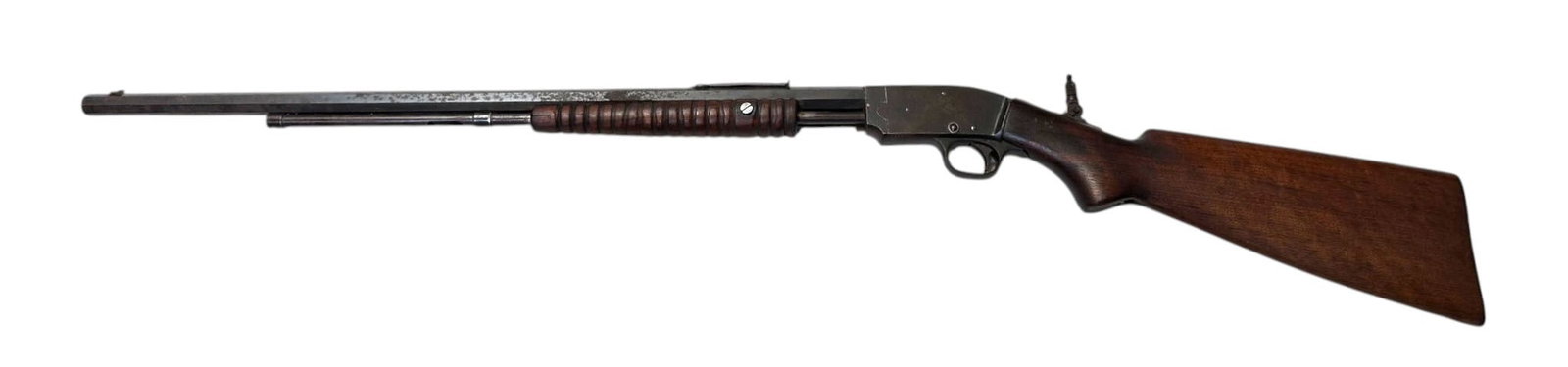 FIRST YEAR Savage M1914 Slide Action .22-SL-LR Takedown Rifle w/ Lyman No. 1A Combination Sight - 3