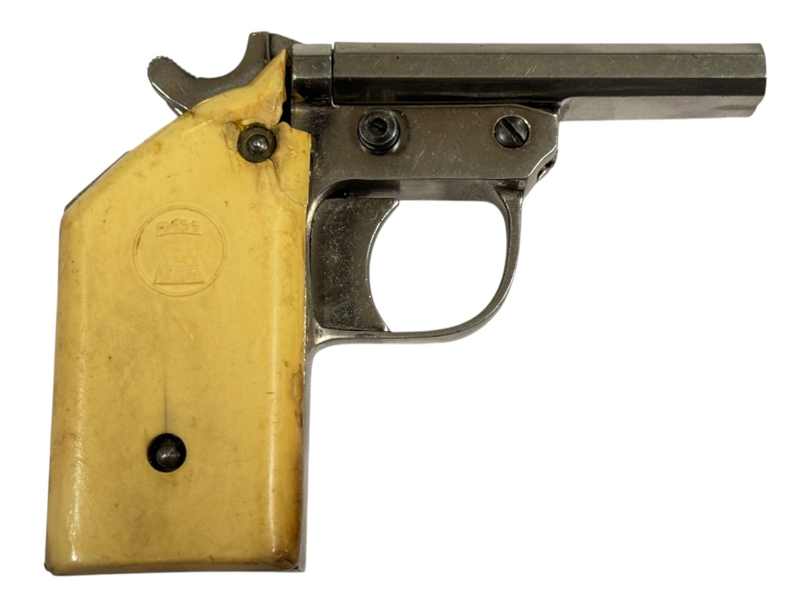 Brazillian Castelo “Garrucha” .22 S-L-LR Double Barrel SXS Derringer Pistol - 2