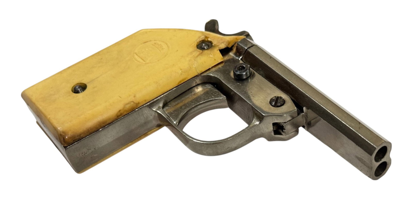 Brazillian Castelo “Garrucha” .22 S-L-LR Double Barrel SXS Derringer Pistol - 3