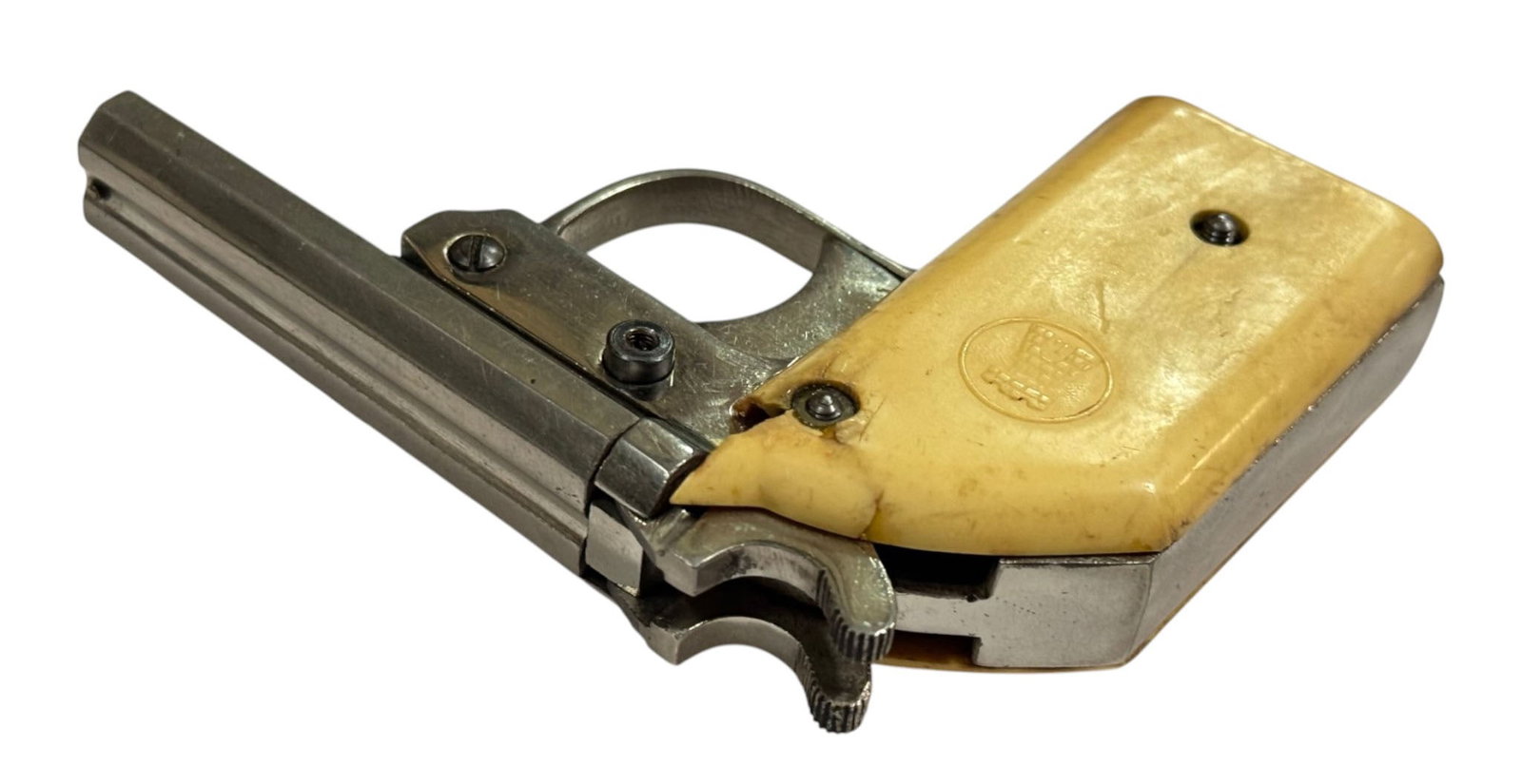 Brazillian Castelo “Garrucha” .22 S-L-LR Double Barrel SXS Derringer Pistol - 4