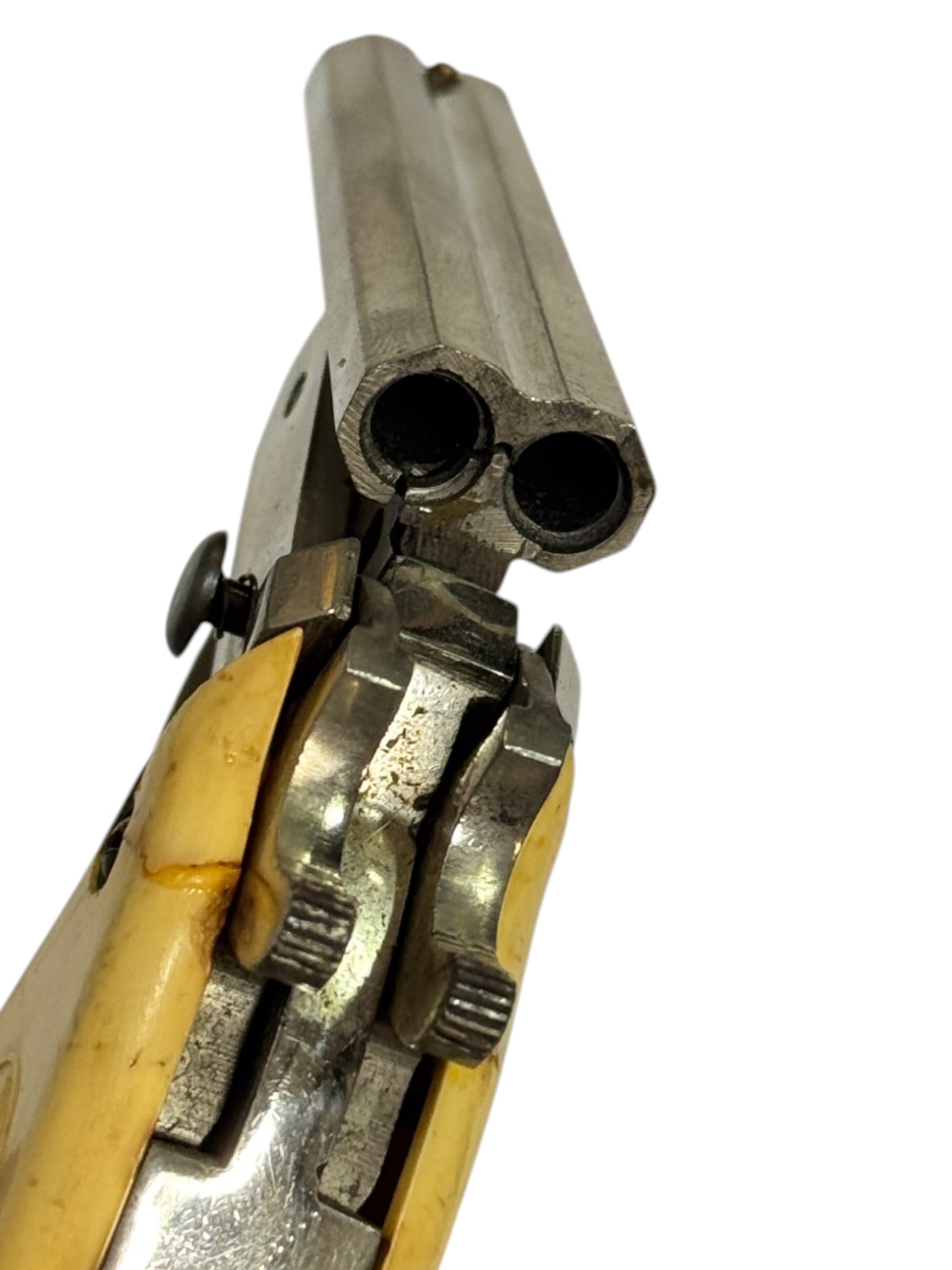 Brazillian Castelo “Garrucha” .22 S-L-LR Double Barrel SXS Derringer Pistol - 9