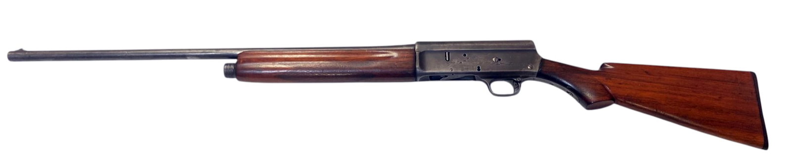 1937 Remington Model 11 Semi-Automatic 20 GA. Shotgun: S#: 1041239 | 26" Barrel | Improved Cylinder | Date Code: CF = April 1937 |||| CONDITION: Moderate. Retaining 40% Blued Finish with a grey tone. Stock and forend are good and solid with sanded appeara