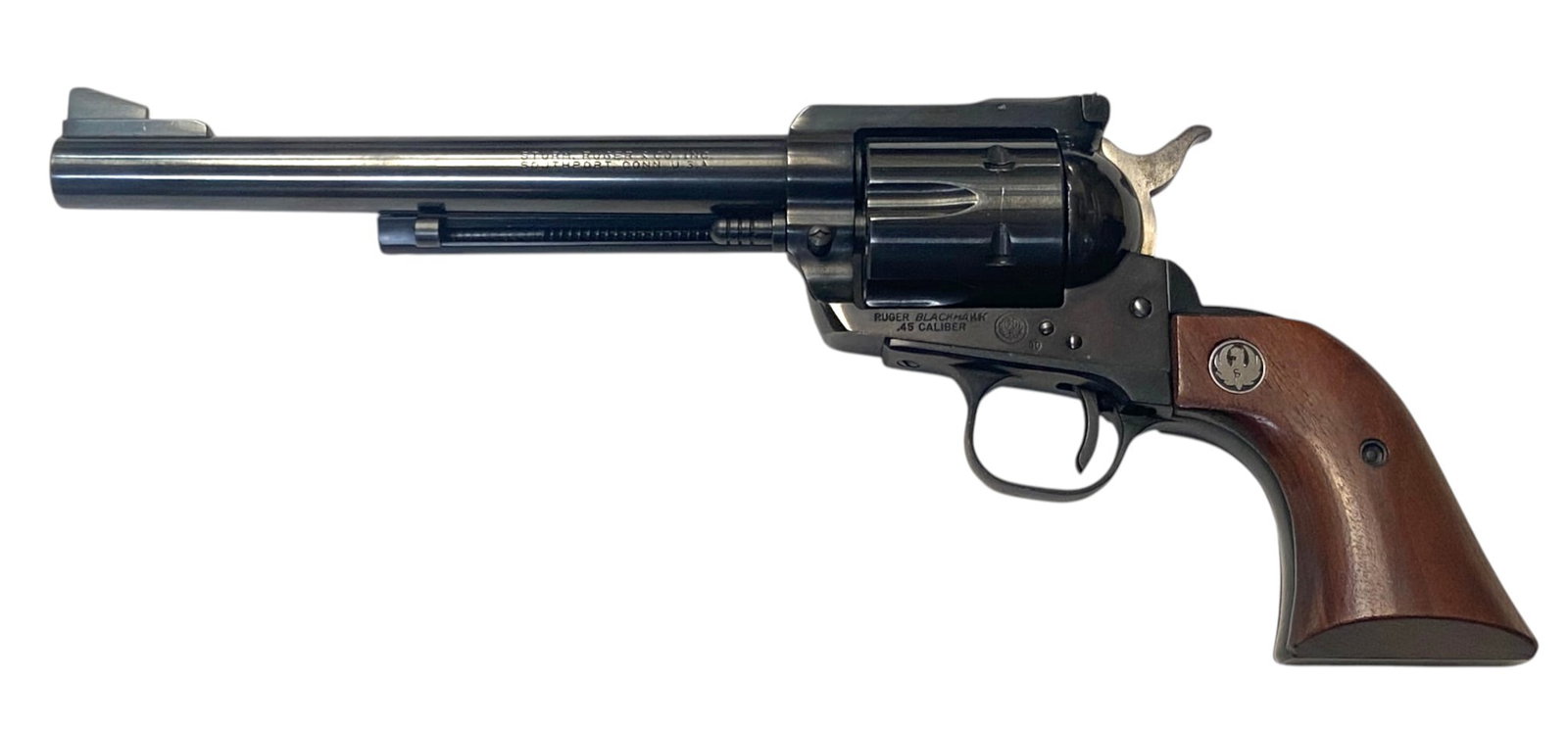 Excellent 1971 Ruger Blackhawk Convertible .45 LC/ACP 7.5" Revolver with Original Box & Cylinder - 6