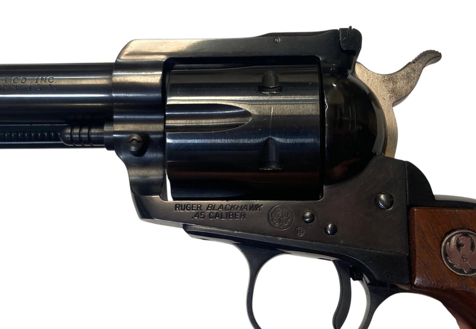 Excellent 1971 Ruger Blackhawk Convertible .45 LC/ACP 7.5" Revolver with Original Box & Cylinder - 7