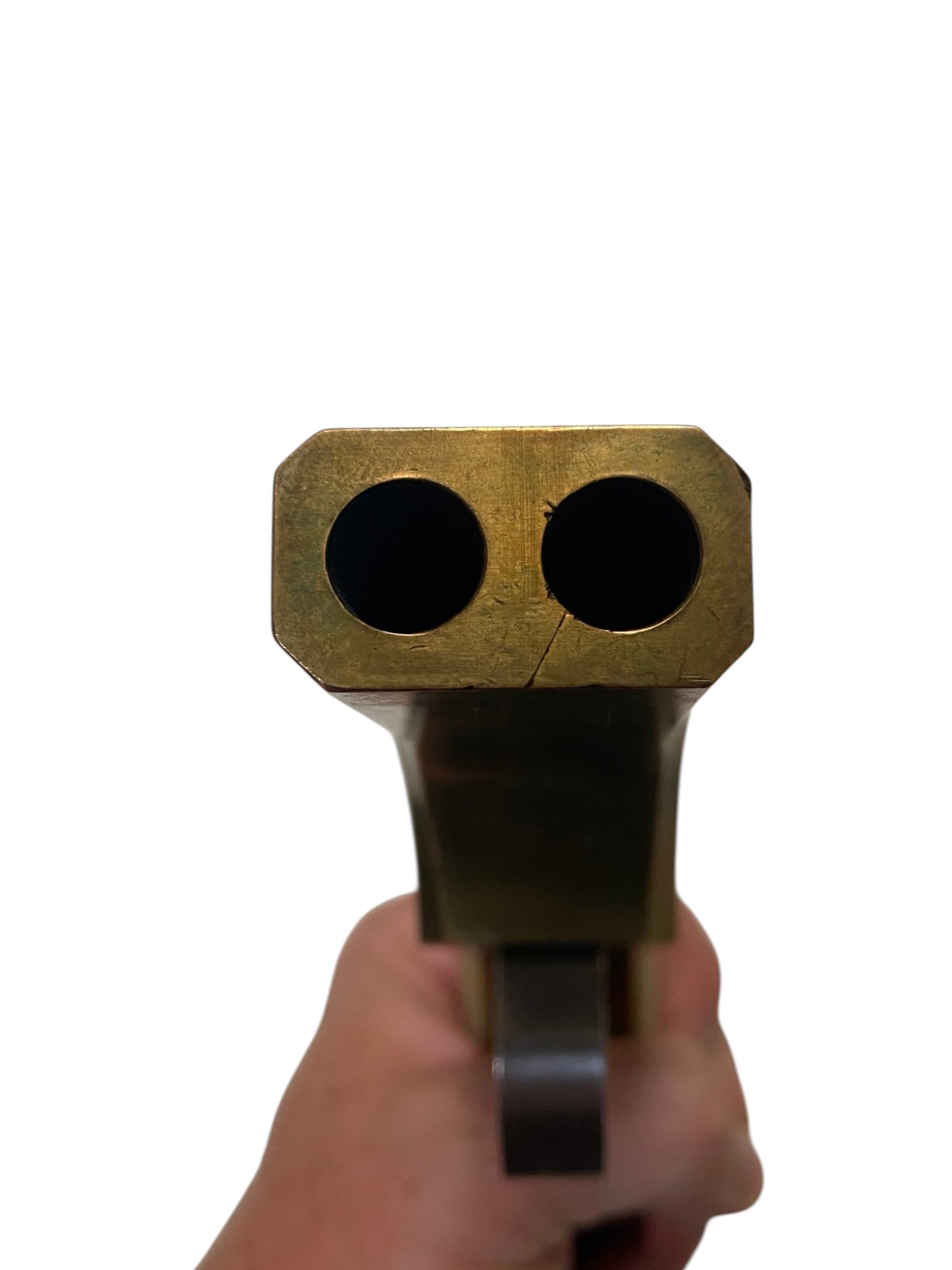 Interesting Snake Eyes .36 CAL. Double Barrel Percussion Pistol - 7
