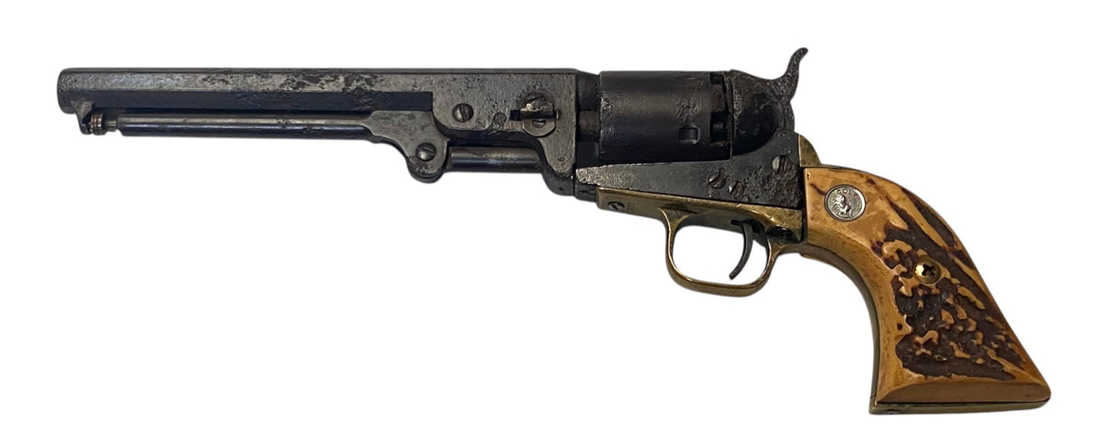 Antique 1869 Excavated Relic Colt Navy Model 1851 Single Action .36 CAL Percussion Revolver: S#: 209083 | 7.5" Octagon Barrel |||| CONDITION: Excavated Relic. Replacement parts / screws present. Cylinder is seized up. Does not mechanically function ||||| CLASS: ANTIQUE