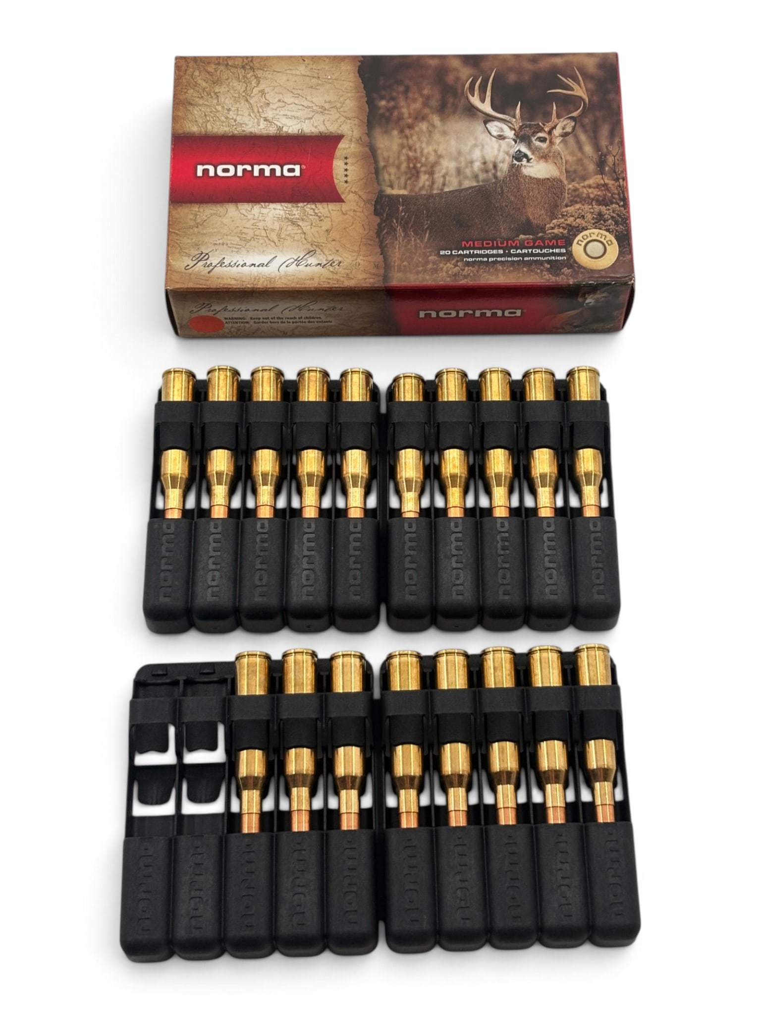 NIB 18rds of 6.5x50mm JAP 156gr. Round SP Norma Professional Hunter Ammunition - 2