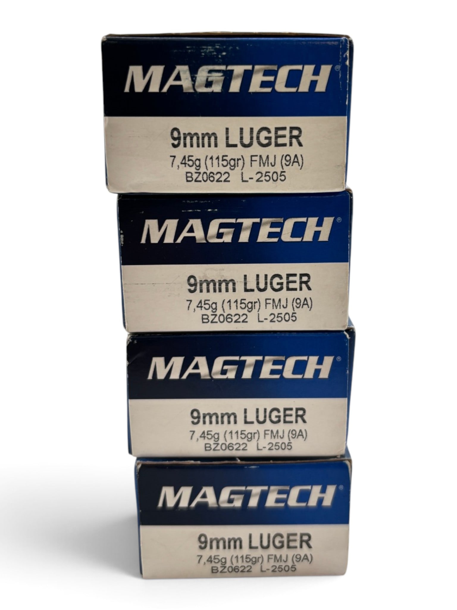 NIB 200rds. of 9mm LUGER 115gr. FMJ Magtech Ammunition
