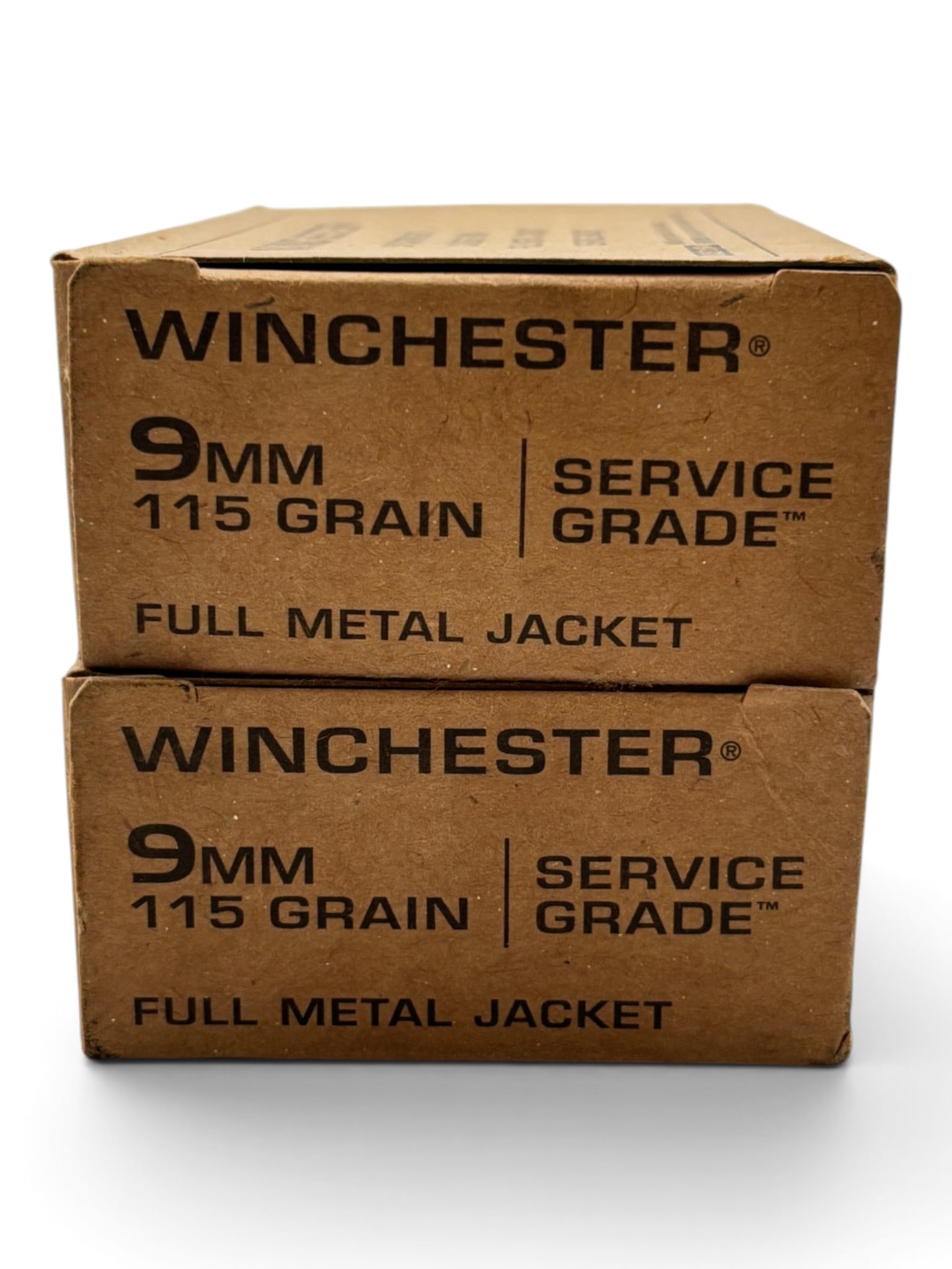 NIB 100rds. of 9mm LUGER 115gr. FMJ Winchester Service Grade Ammunition: See Photo(s)