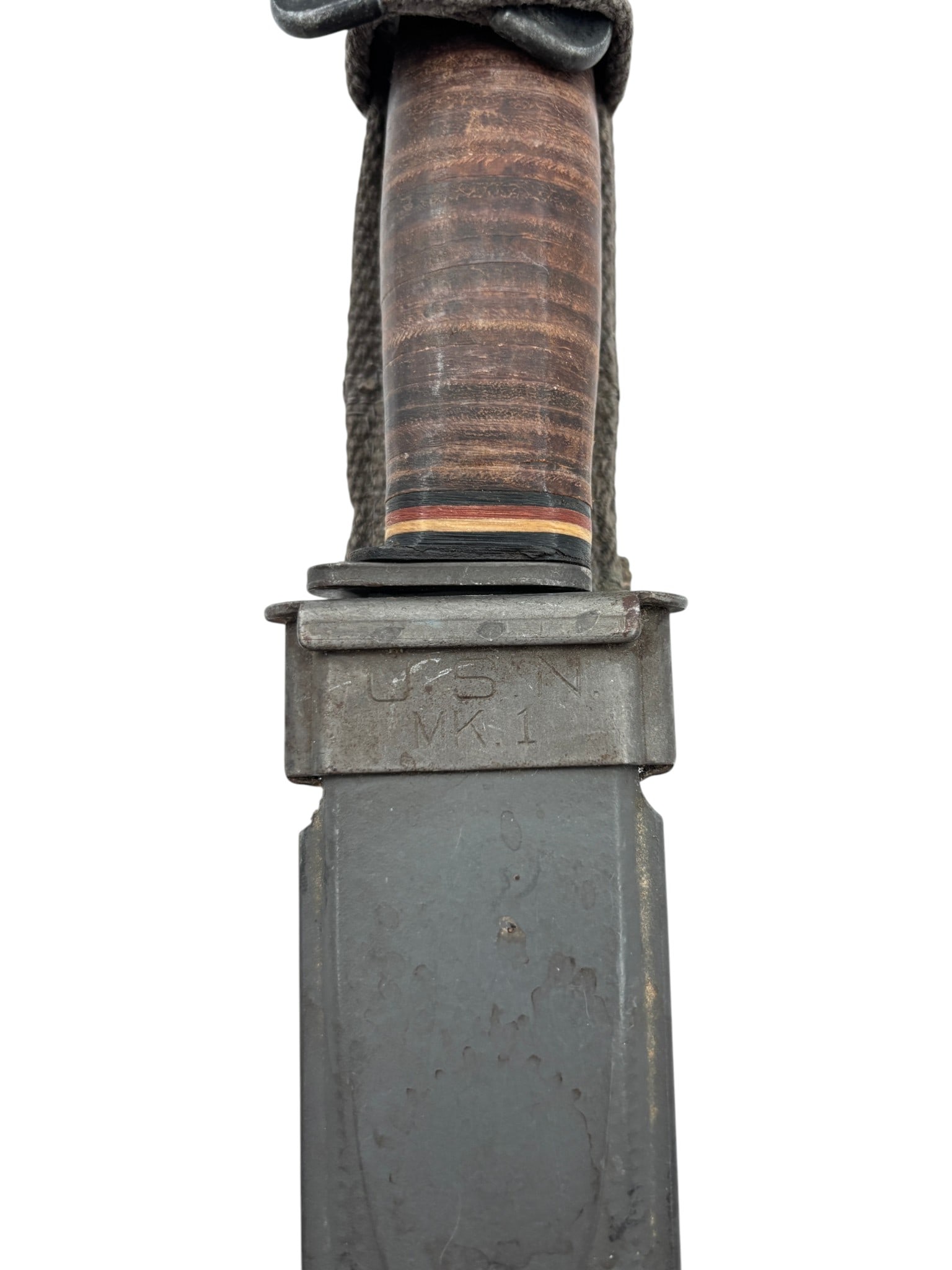Scarce WWII USN Mark 1 Fighting Knife with Correct USN Mark 1 Scabbard for the US Navy - 3