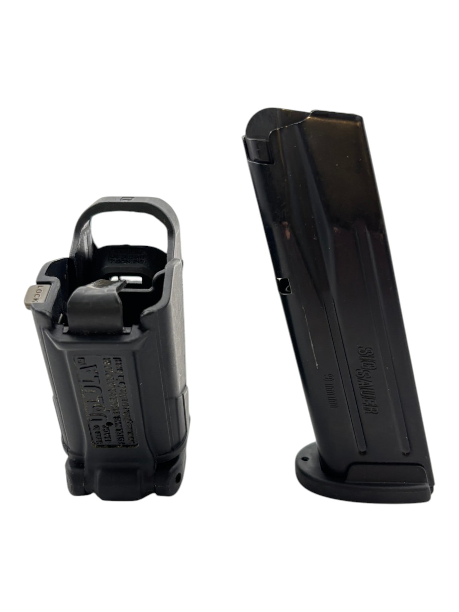 (1) Factory Sig Sauer P320 15-Round 9mm Magazine and UP-LUA Speed Loader (9mm-45) - 5